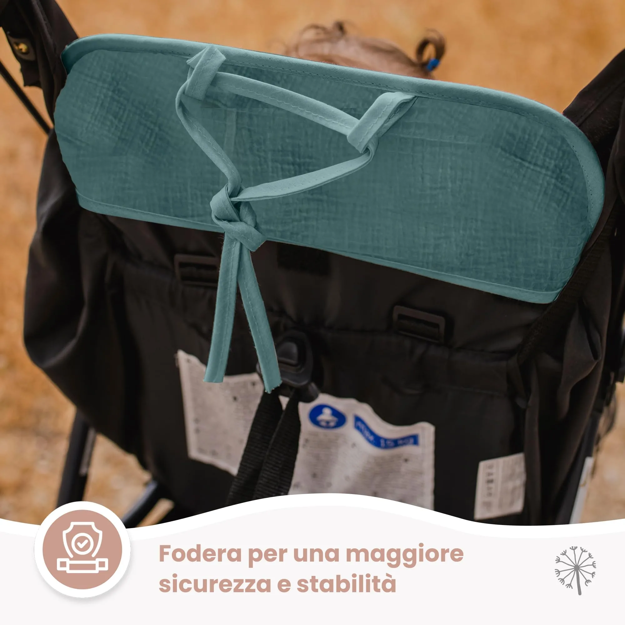 MIMUSELINA Materassino Passeggino Universale 100% Cotone OEKO-TEX, 34×84 cm - immagine 7