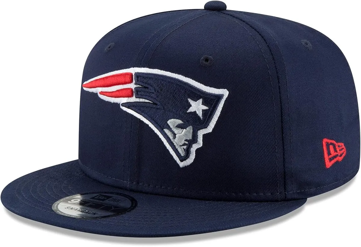 New Era NFL 9FIFTY Team Color Adjustable Hat - New England Patriots Navy Blue, One Size - immagine 1