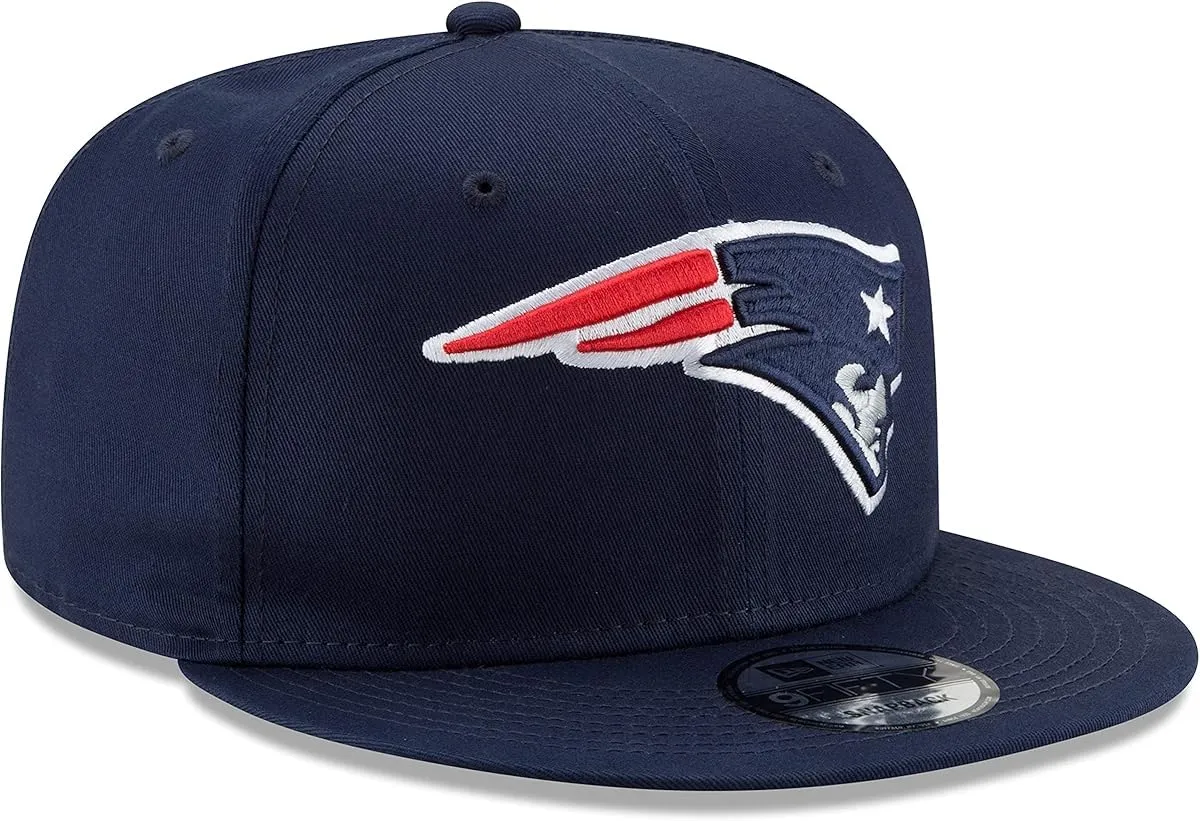 New Era NFL 9FIFTY Team Color Adjustable Hat - New England Patriots Navy Blue, One Size - immagine 3