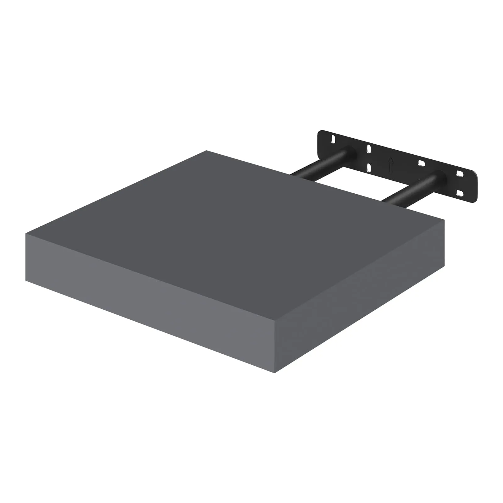 WOLTU Mensola da Muro in MDF, Grigio Scuro, 25x22.9x3.8 cm - immagine 1