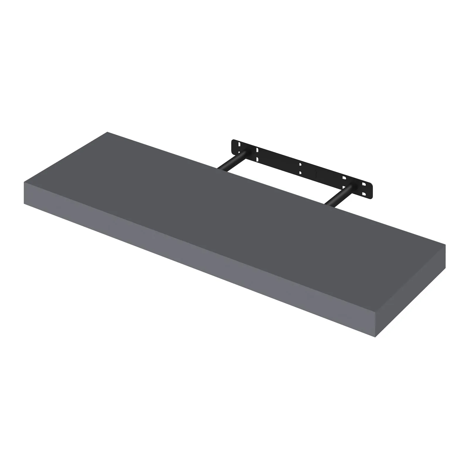 WOLTU Mensola da Muro in MDF, Grigio Scuro, 70x22.9x3.8cm - immagine 1