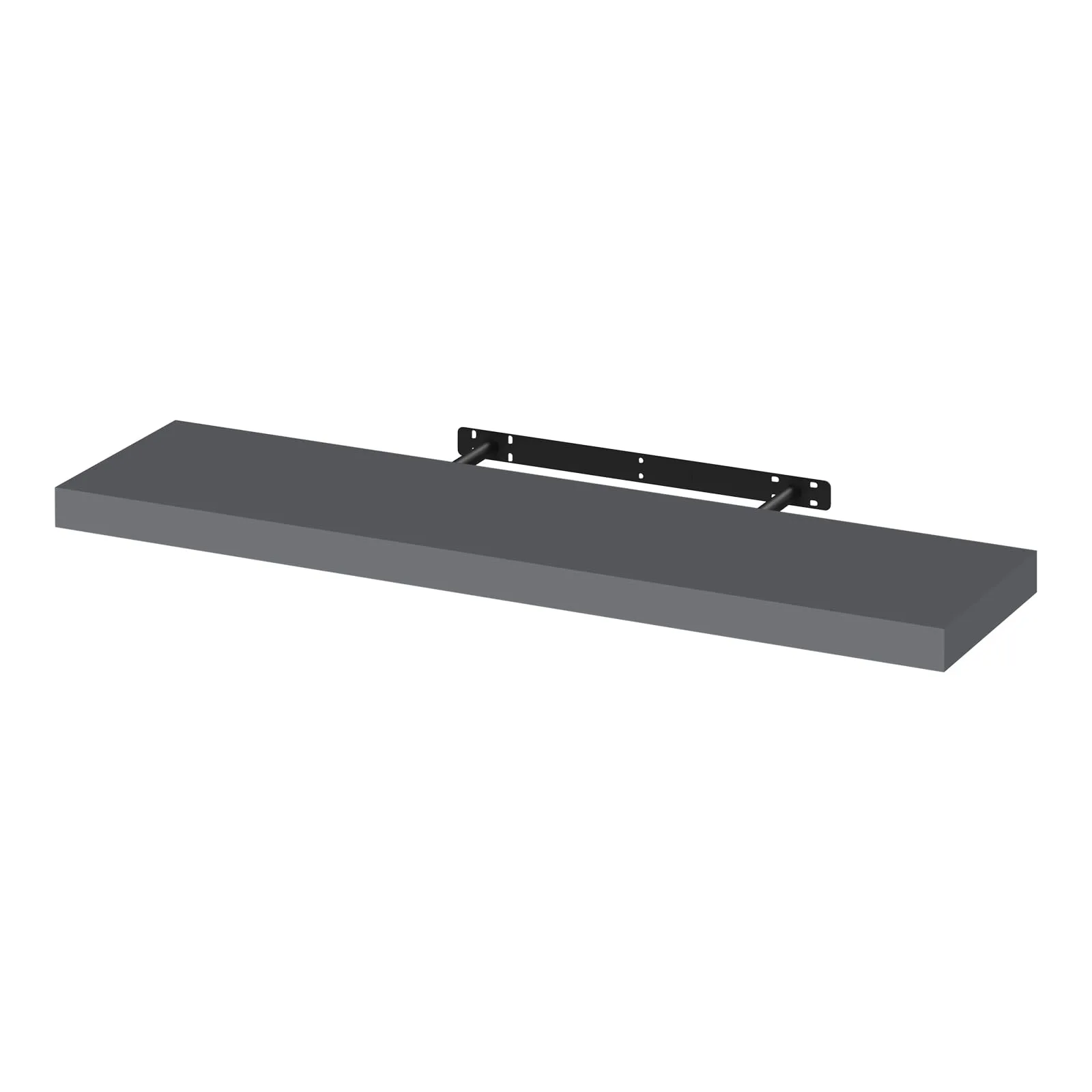 WOLTU Mensola da Muro in MDF, Grigio Scuro, 100x22.9x3.8cm - immagine 1