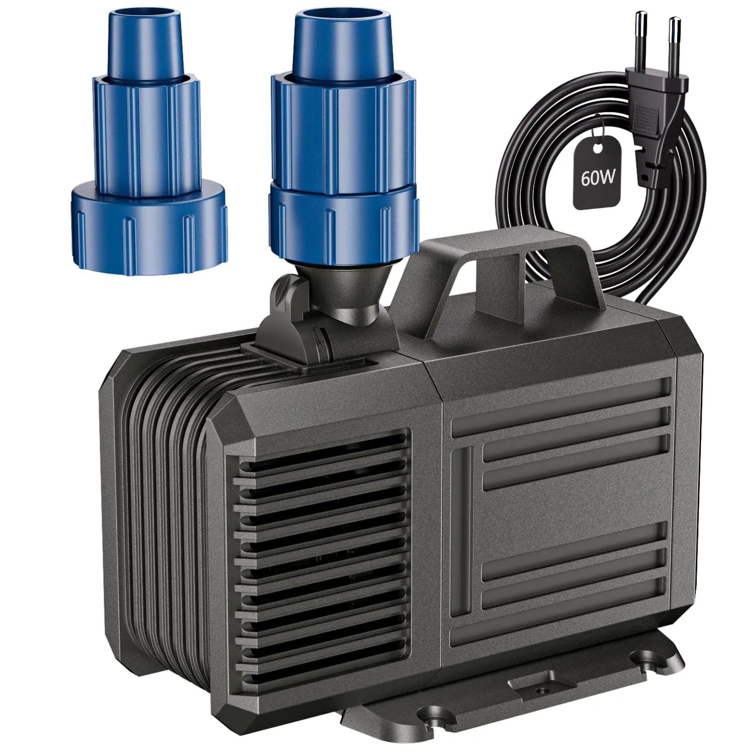 Lnicez Pompa ad Immersione e Anfibio 60W 3800L/H con 2 Ugelli per Acquario, Laghetto e Giardino, Prevalenza 3m - immagine 1