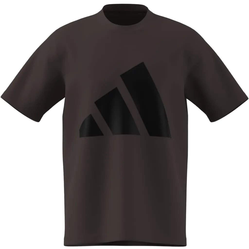 Adidas Essentials Big Logo Single Jersey Tee - Shadow Brown/Black - M - immagine 4