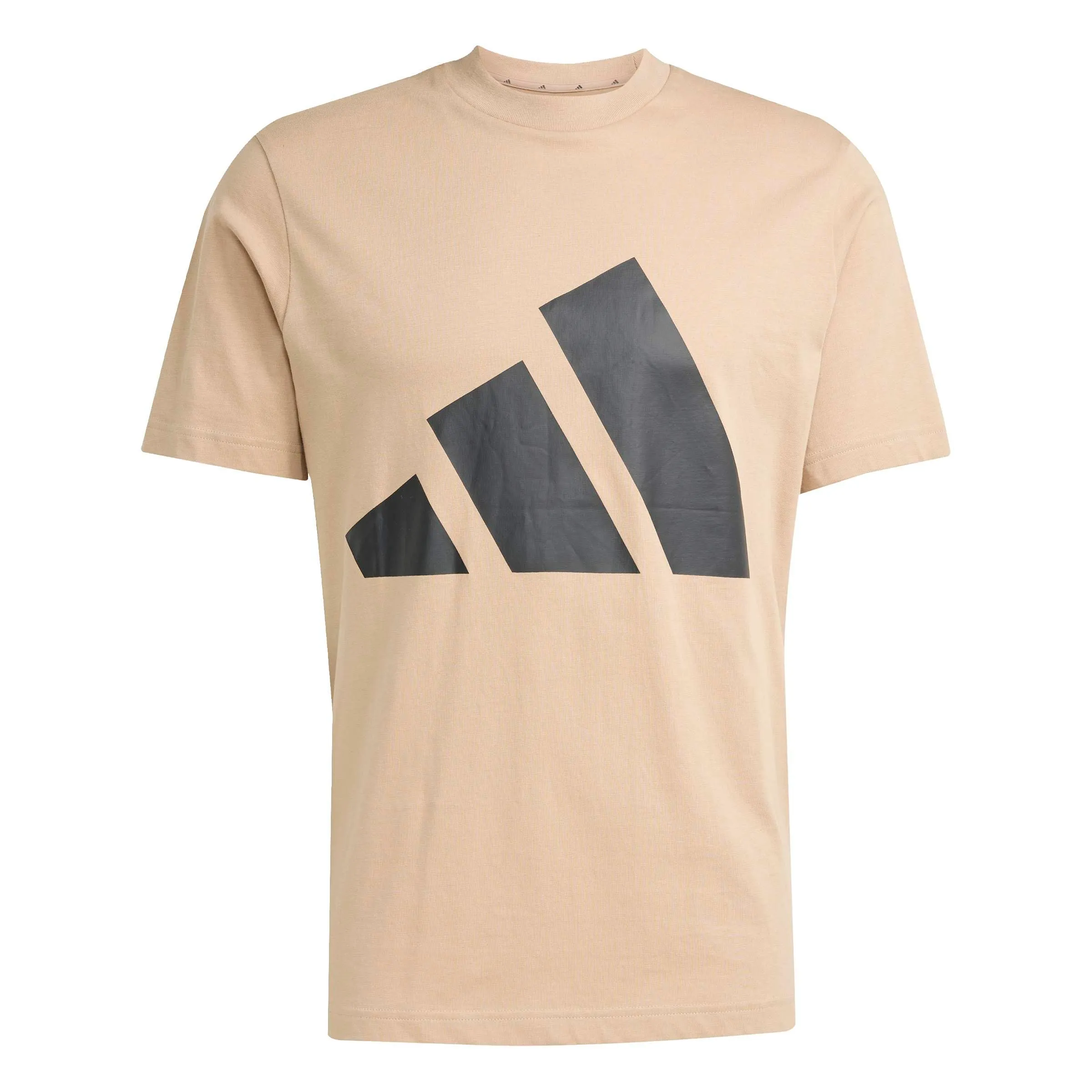 adidas Essentials Big Logo Single Jersey Tee, Warm Sandstone/Black, L - immagine 1