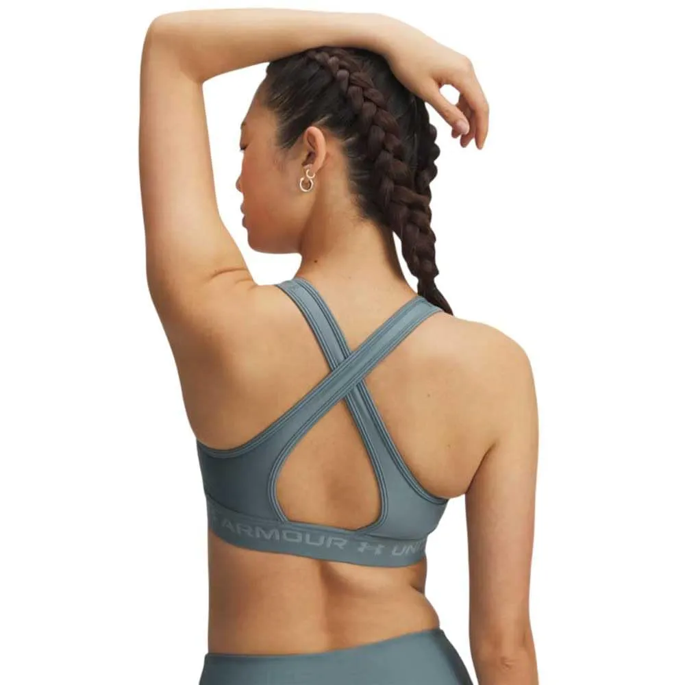 Under Armour Donna Reggiseni Sportivi Crossback Mid Bra Oliva XL - immagine 2