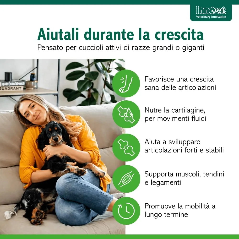 Innovet Condrogen Puppy Alimento complementare per le articolazioni di cuccioli taglia grande e gigante, 60 compresse - immagine 3