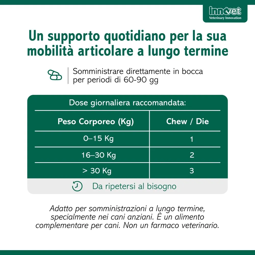 Innovet Condrostress Mobility per Cani Adulti e Anziani, 30 Soft Chews - immagine 4
