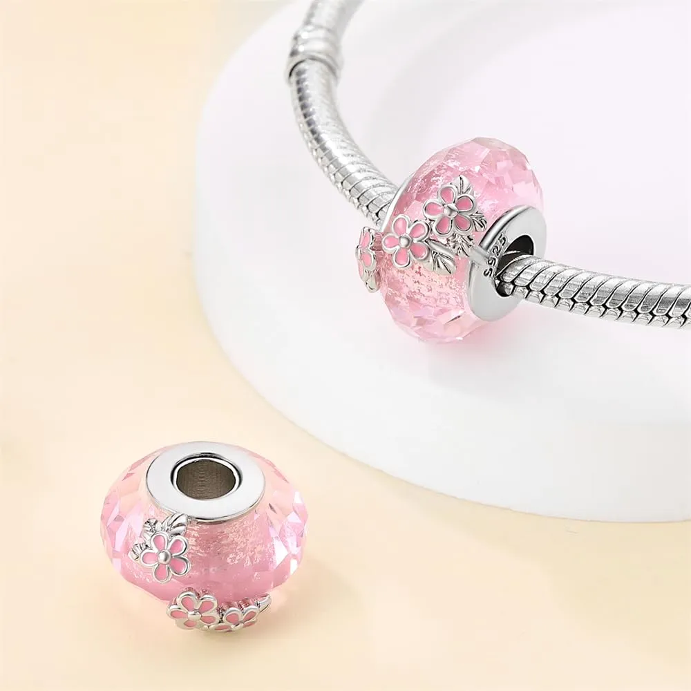 Pandach Bead Charm in Argento Sterling 925 con Cubic Zirconia per Braccialetti e Collane Europei - immagine 2