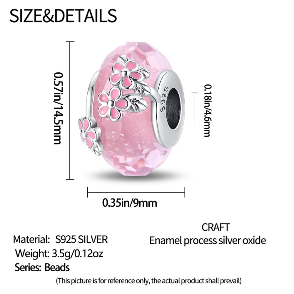 Pandach Bead Charm in Argento Sterling 925 con Cubic Zirconia per Braccialetti e Collane Europei - immagine 5