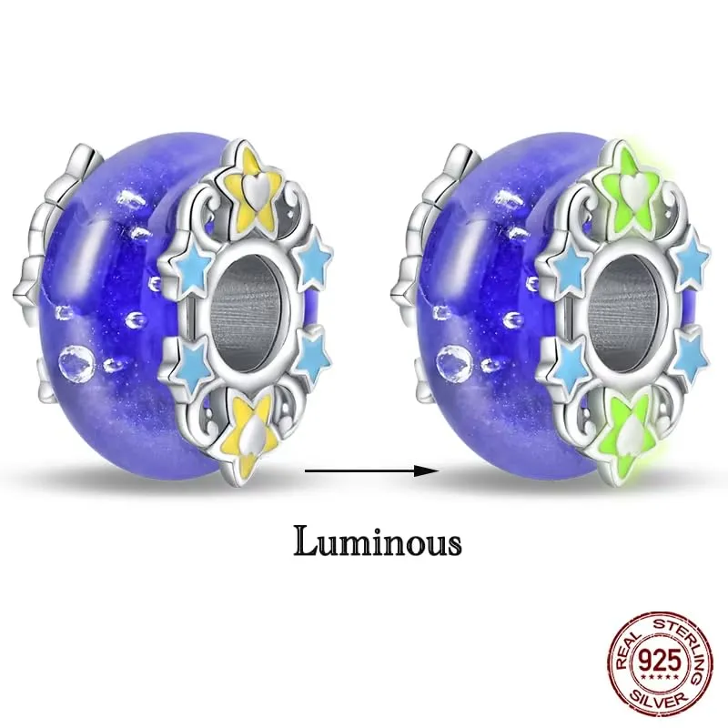 Pandach Bead Charm Ciondolo Argento Sterling 925 con Cubic Zirconia per Braccialetti e Collane Europei - immagine 6