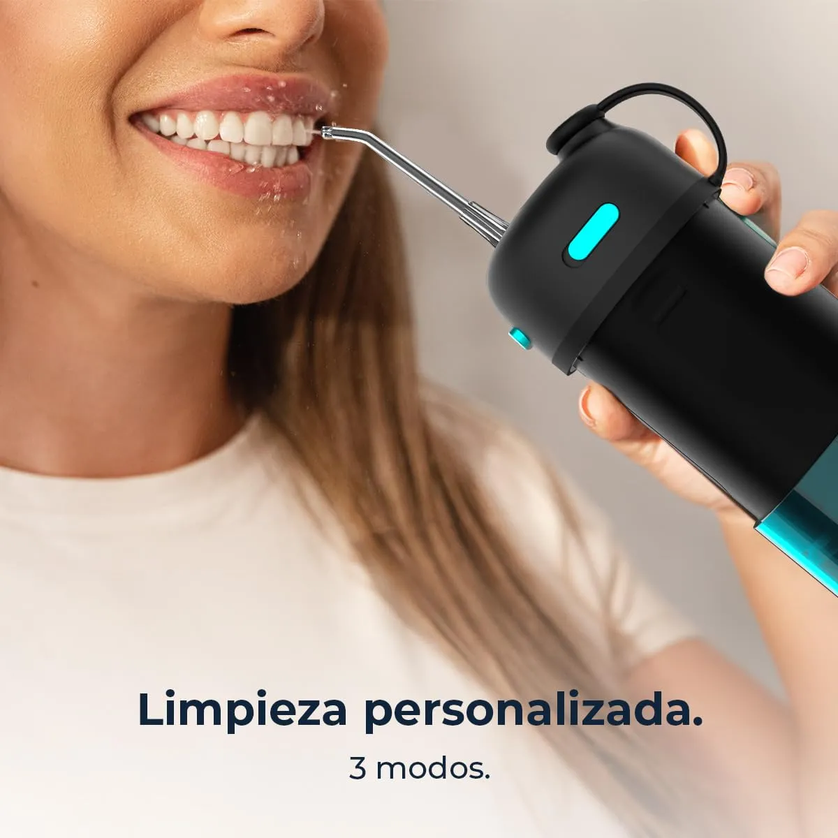 Cecotec Toothcare Jet Splash Irrigatore Dentale Portatile, 3 Modalità, 8 Intensità, 150ml, IPX7, 2 Ugelli - immagine 7