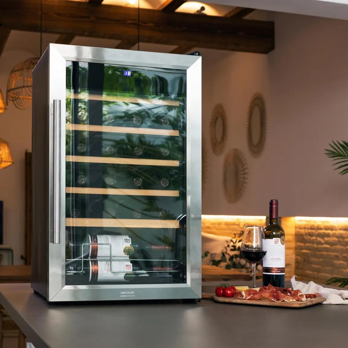 Cecotec Bolero GrandSommelier 2450 Inox Compressor - Frigorifero per Vini 24 Bottiglie - immagine 3