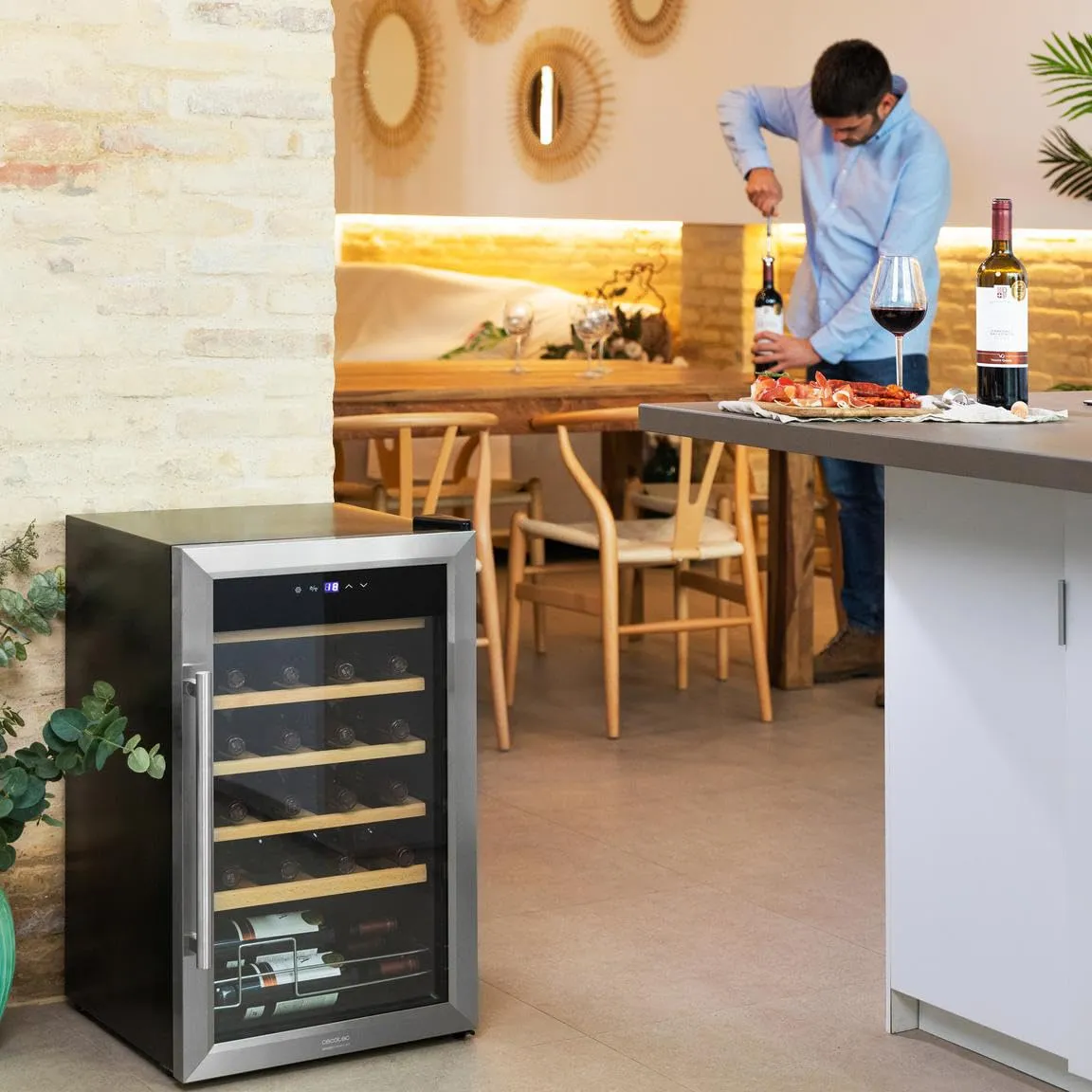 Cecotec Bolero GrandSommelier 2450 Inox Compressor - Frigorifero per Vini 24 Bottiglie - immagine 5