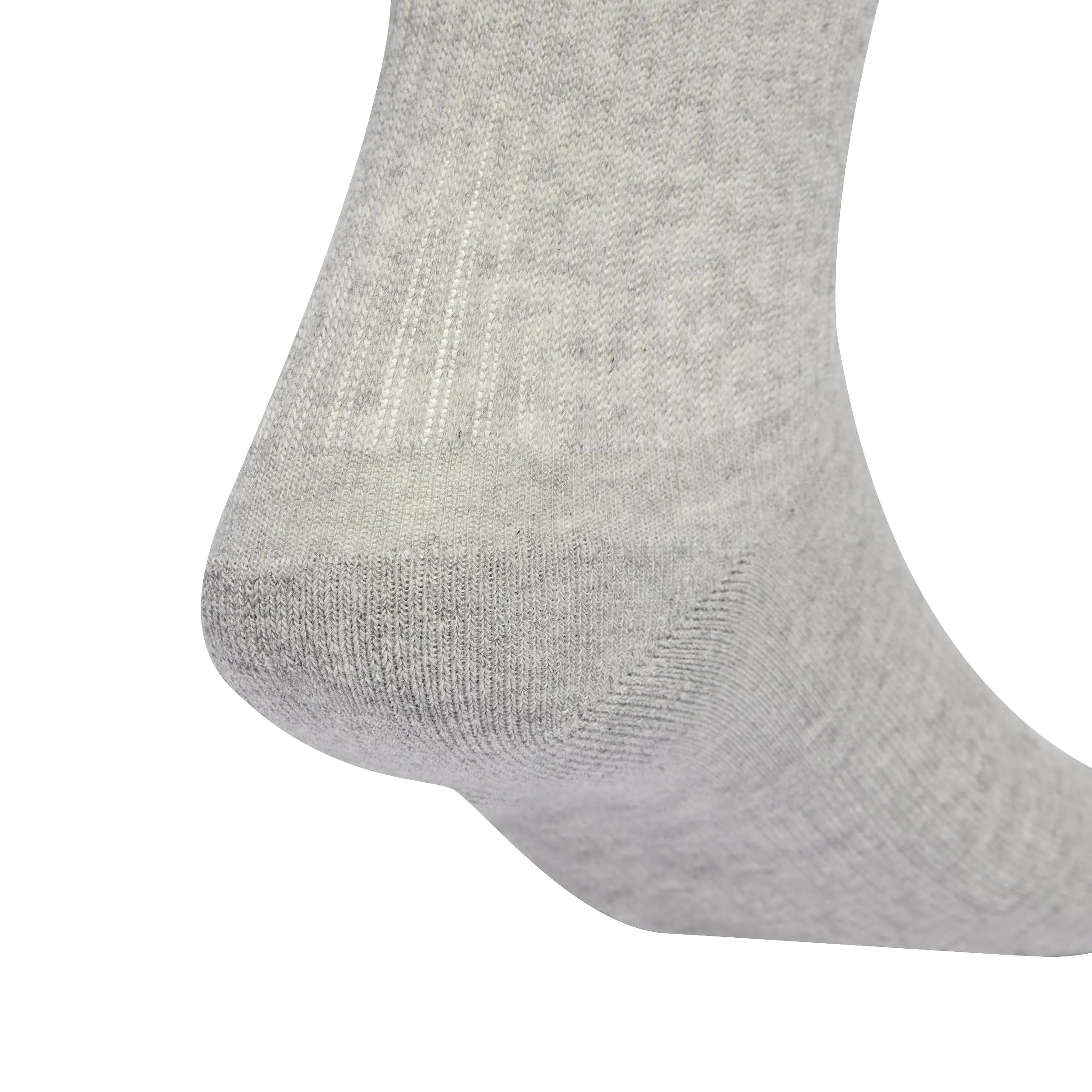 adidas Cushioned Crew Socks 6 Pair Pack, White/Medium Grey Heather/Black, 2-3 Years - immagine 2