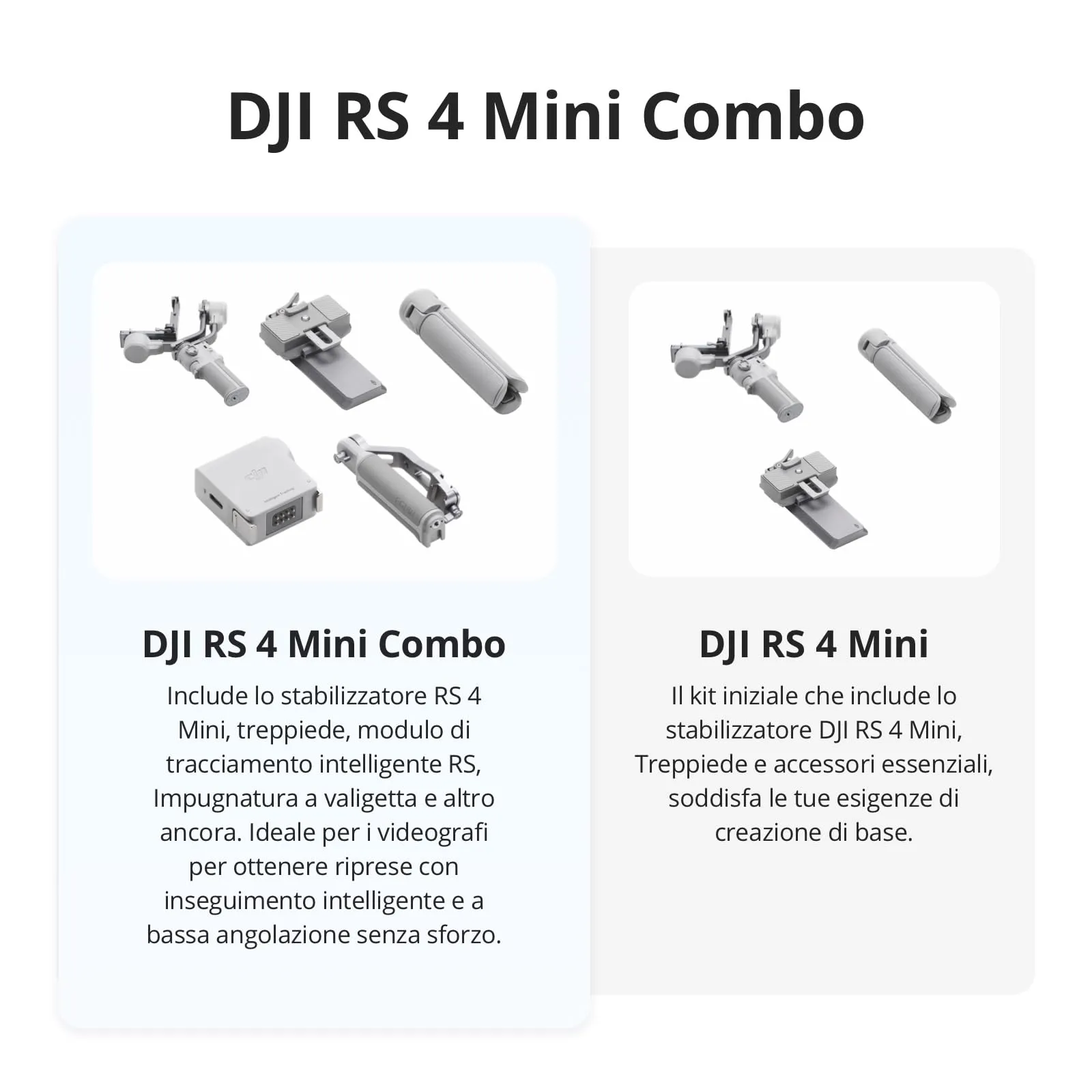 DJI RS 4 Mini Combo Stabilizzatore per Canon, Sony, Nikon, Fujifilm - immagine 3