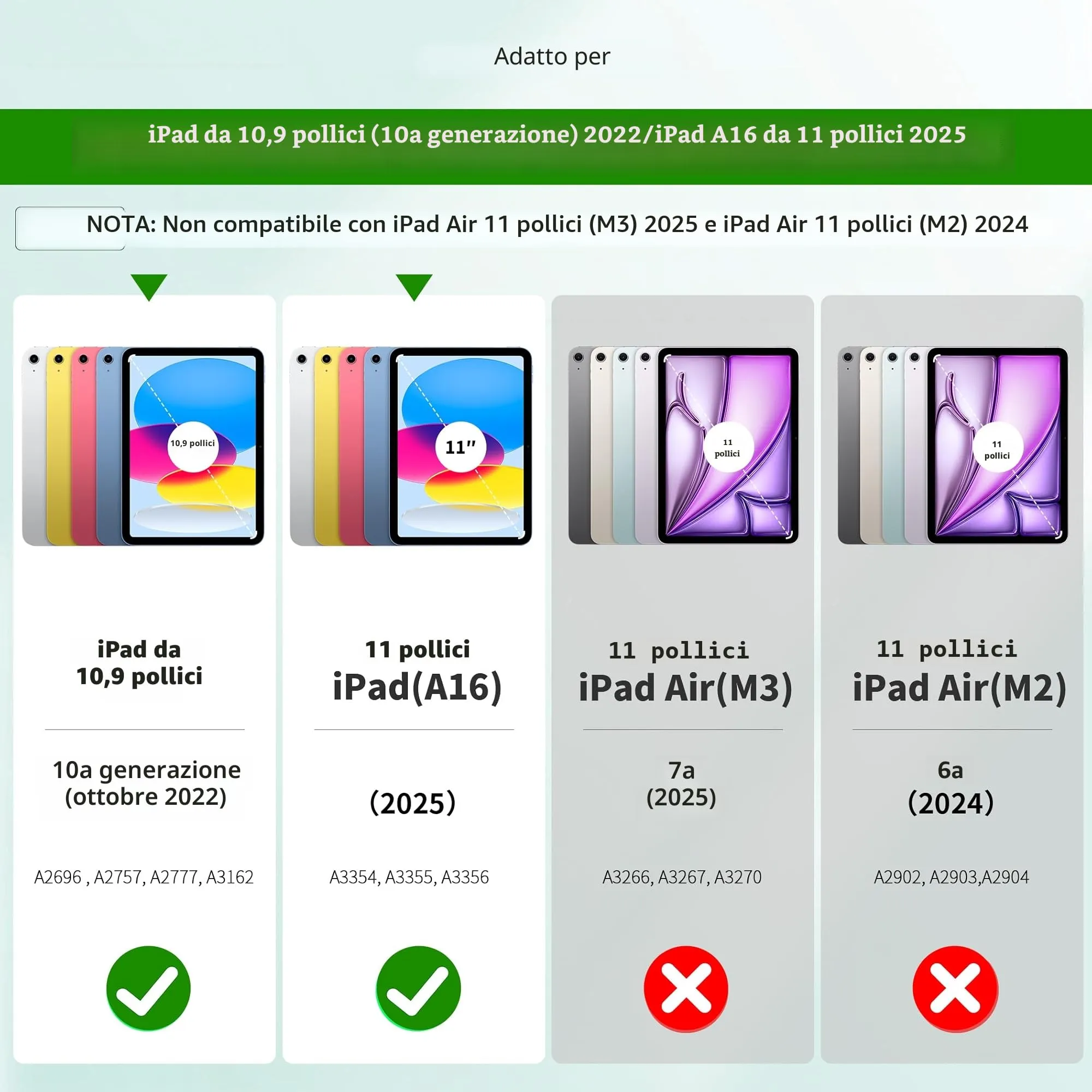 CACOE Cover per iPad 11 Generazione (2025) 11 pollici e iPad 10 Generazione 10.9 pollici (2022) - immagine 2