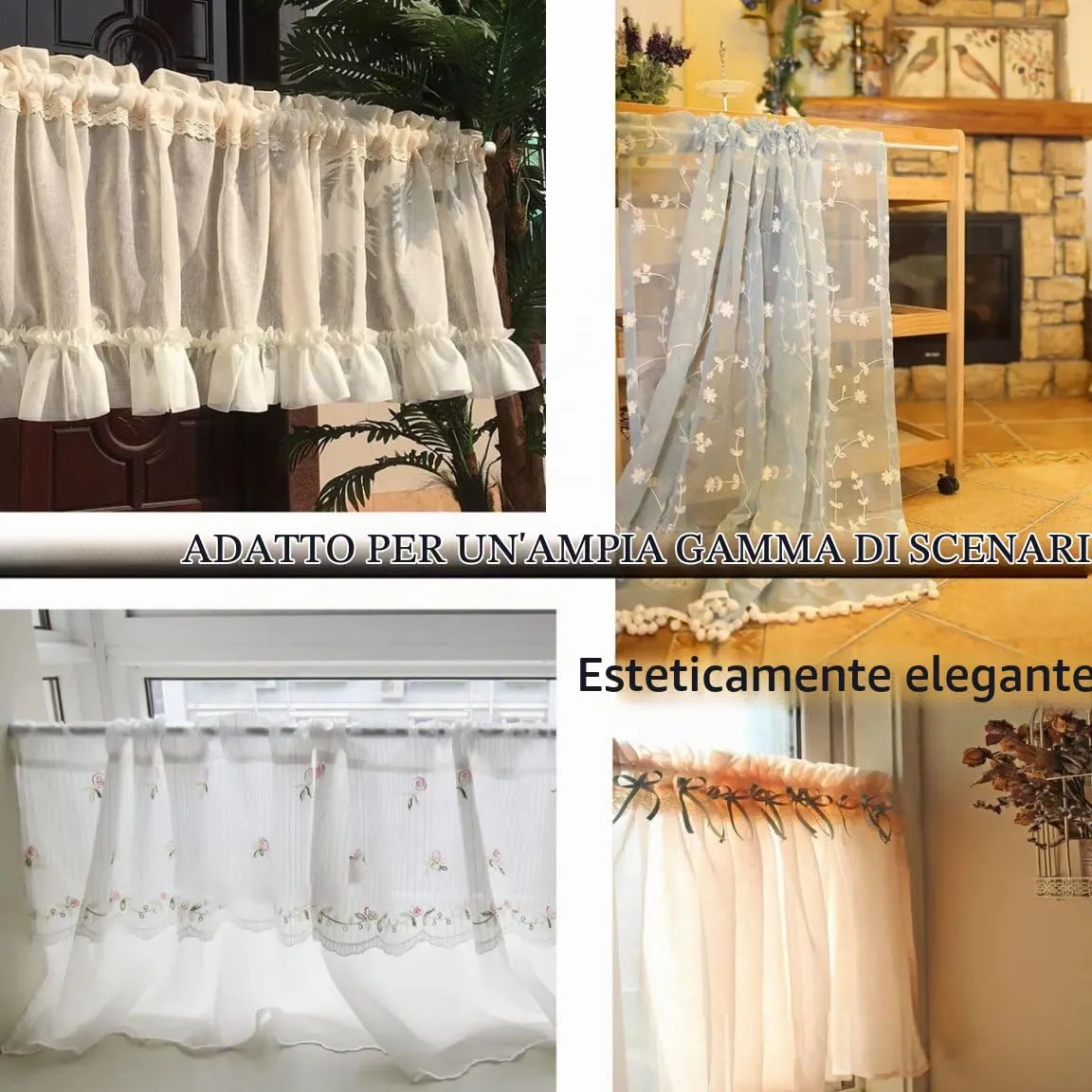 GDEVKHN Bastoni per Tende a Pressione Estendibili, 58-85 cm, 2 Pezzi, Bianco - immagine 7