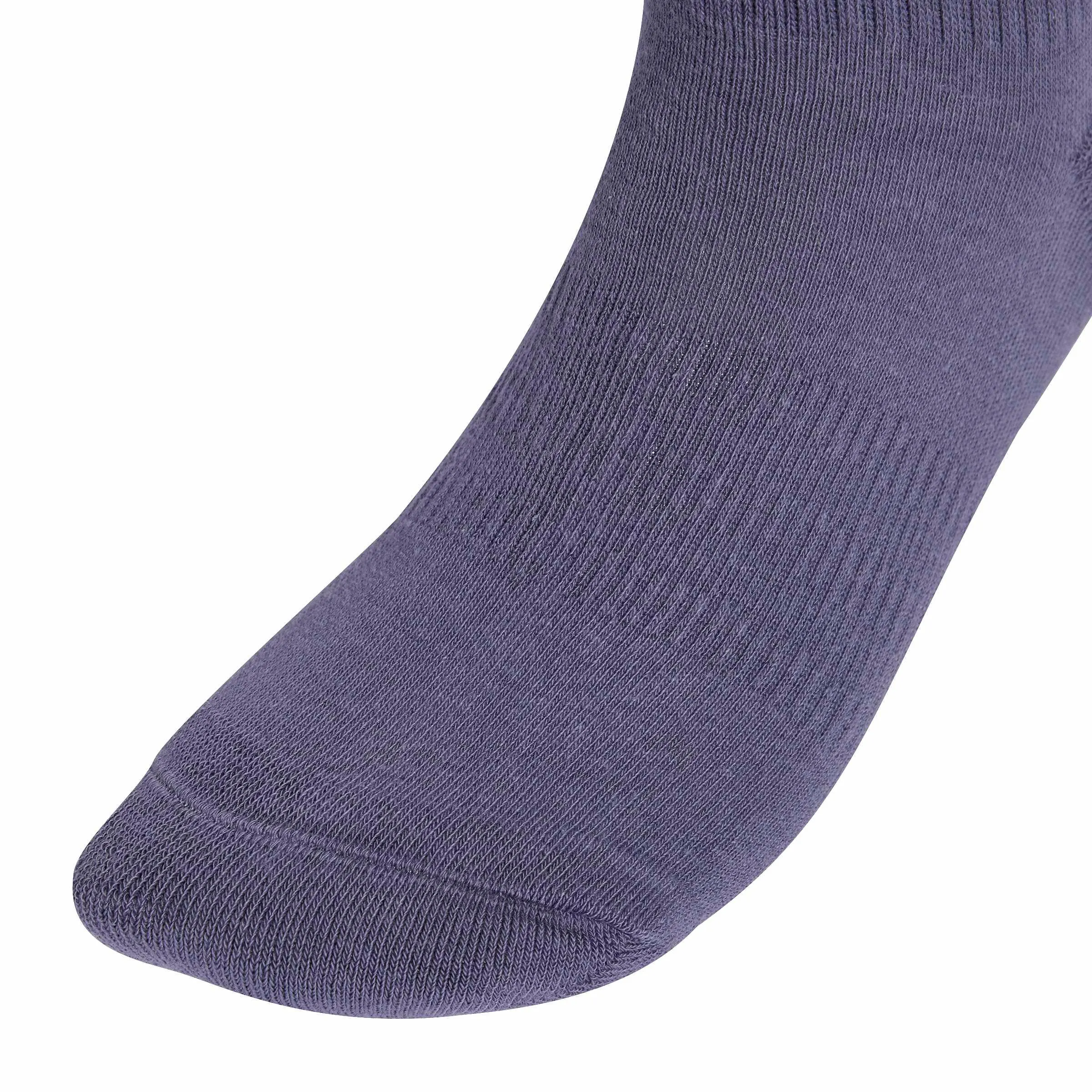adidas Cushioned Crew Socks 6 Pair Pack, Aurora Ruby/Preloved Violet/Powder Plum/Light Grey Heather, 2.5-4 - immagine 5