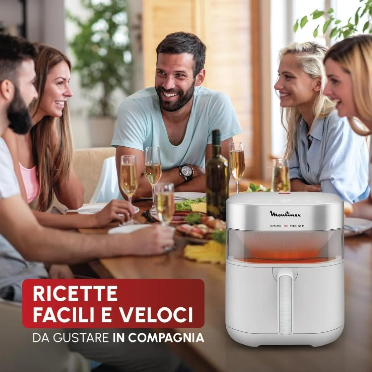 Moulinex Easy Fry Infrared Friggitrice ad Aria 7L, Bianco, EZ831G - immagine 7