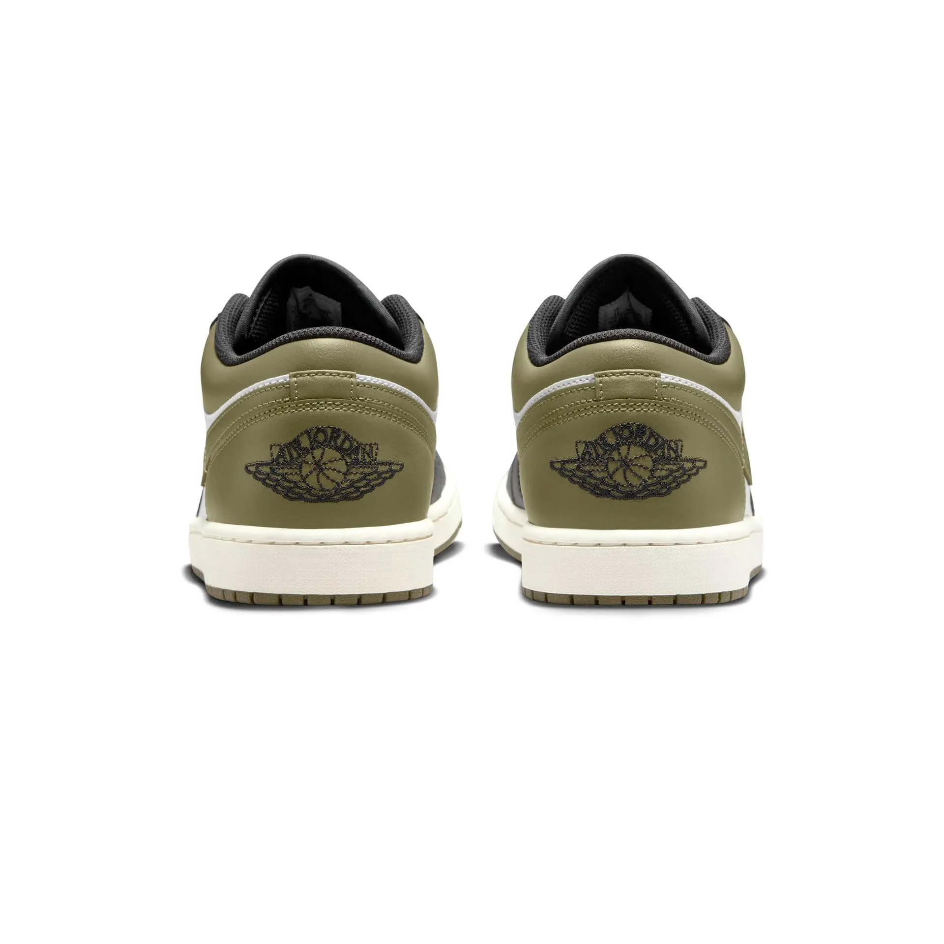 Nike Air Jordan 1 Low Men's Shoes - 553558-092 - Nero Bianco Oliva Medio - 45 EU - immagine 6