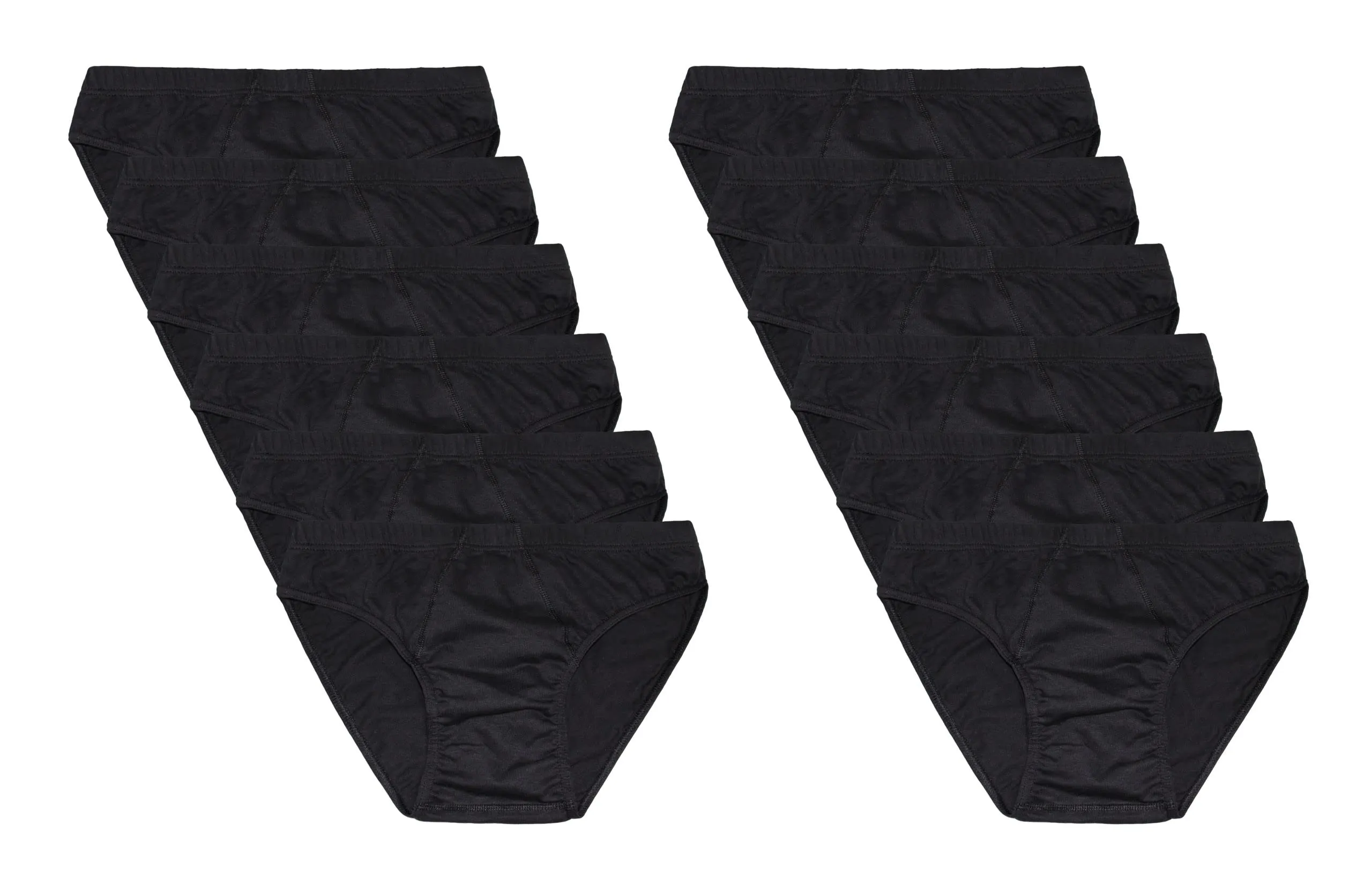 Liabel Slip Uomo 100% Cotone Art. 959 Nero, Taglia L, Confezione 12 Pezzi - immagine 1