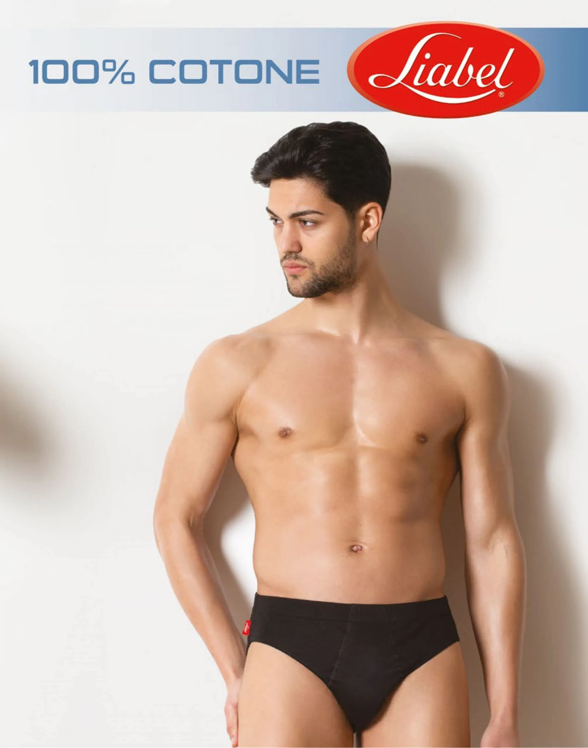 Liabel Slip Uomo 100% Cotone Art. 959 Nero, 6 Pezzi, M - immagine 3