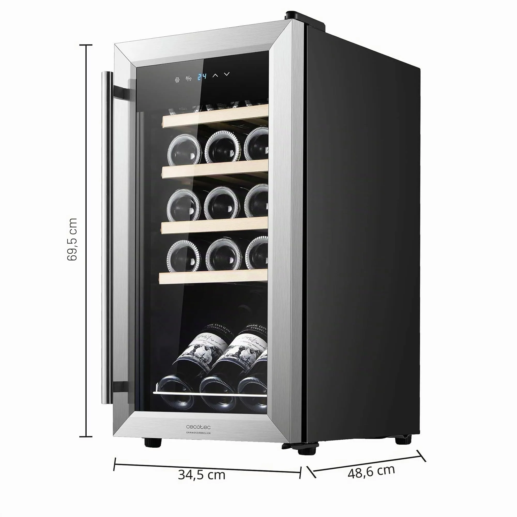 Cecotec GrandSommelier 1550 Inox Cantinetta Vino 15 Bottiglie - immagine 2