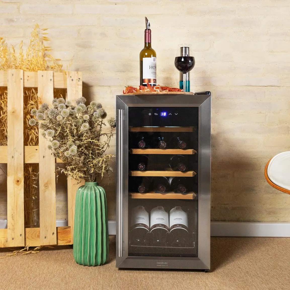 Cecotec GrandSommelier 1550 Inox Cantinetta Vino 15 Bottiglie - immagine 3