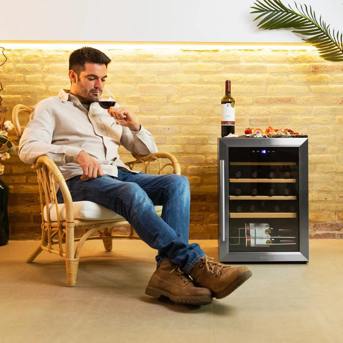 Cecotec Bolero GrandSommelier 2050 Inox Frigorifero per Vini 24 Bottiglie - immagine 5