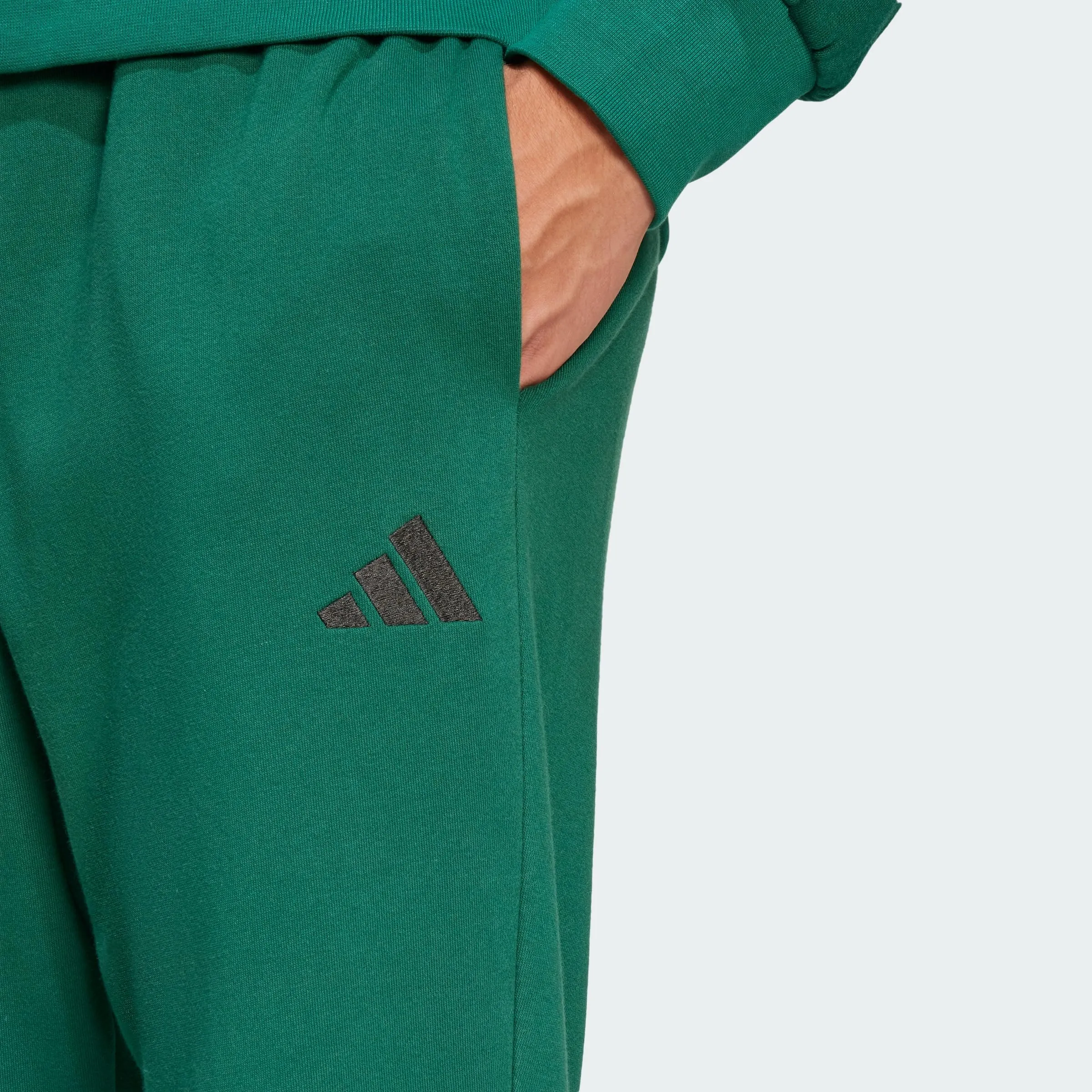 adidas Essentials Feelcozy French Terry Pant, Collegiate Green/Black, XL - immagine 2