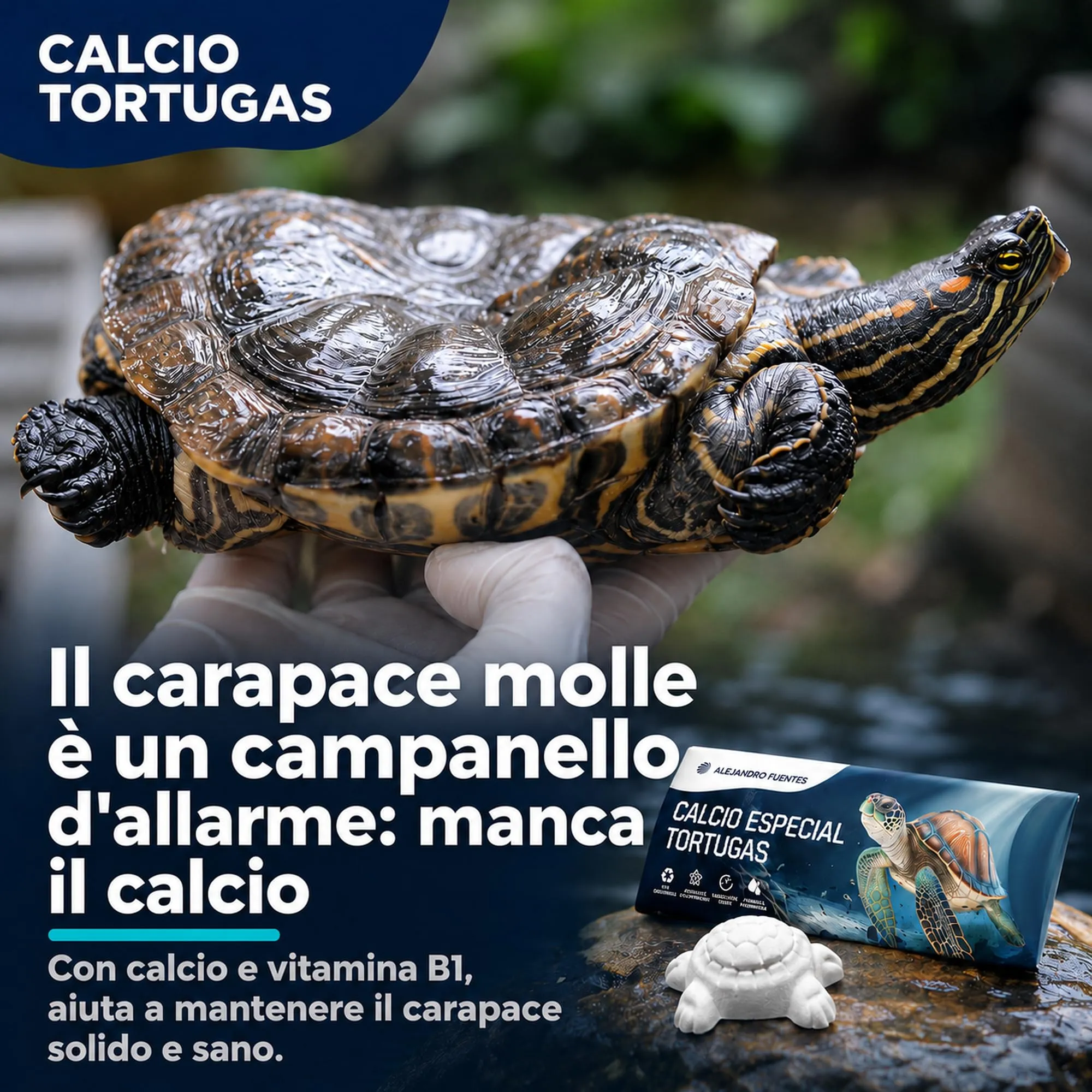Alejandro Fuentes AF Calcio per Tartarughe di Terra e Acqua, Blocco Minerale a Rilascio Lento, Confezione da 4 Pezzi - immagine 2