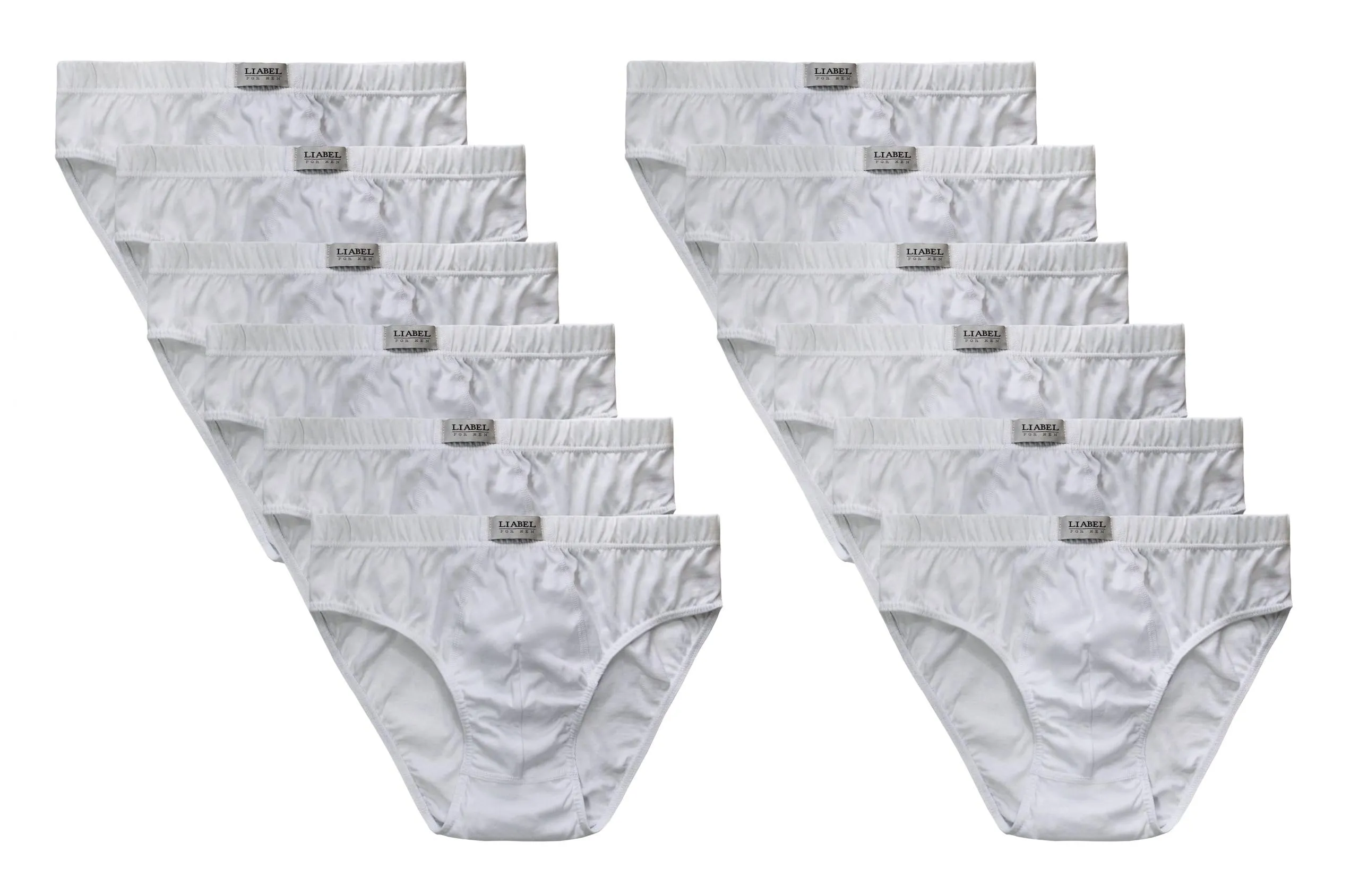 Liabel Slip Uomo 100% Cotone Mercerizzato Art. 940 Bianco XXL (Confezione 12pz) - immagine 1