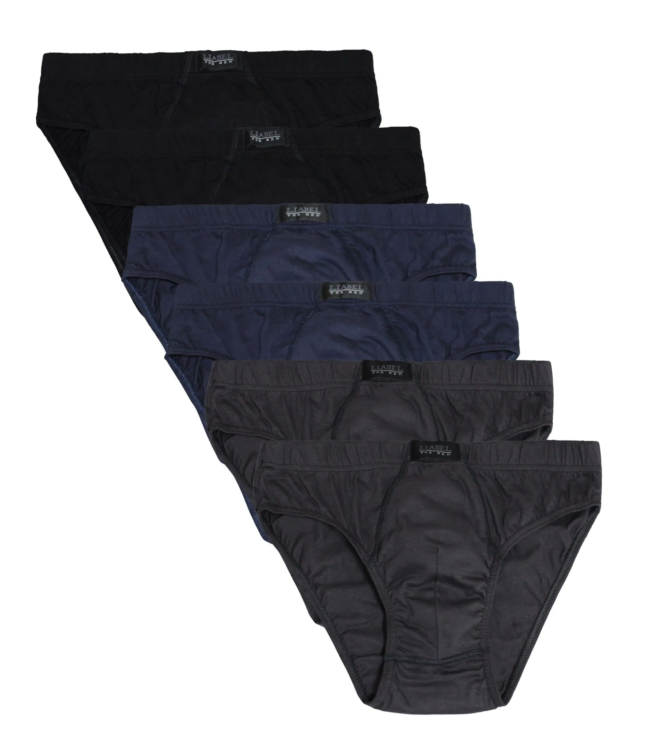 Liabel Slip Uomo 100% Cotone Mercerizzato Art. 940, Pack 6pz Assortito, XXL - immagine 1