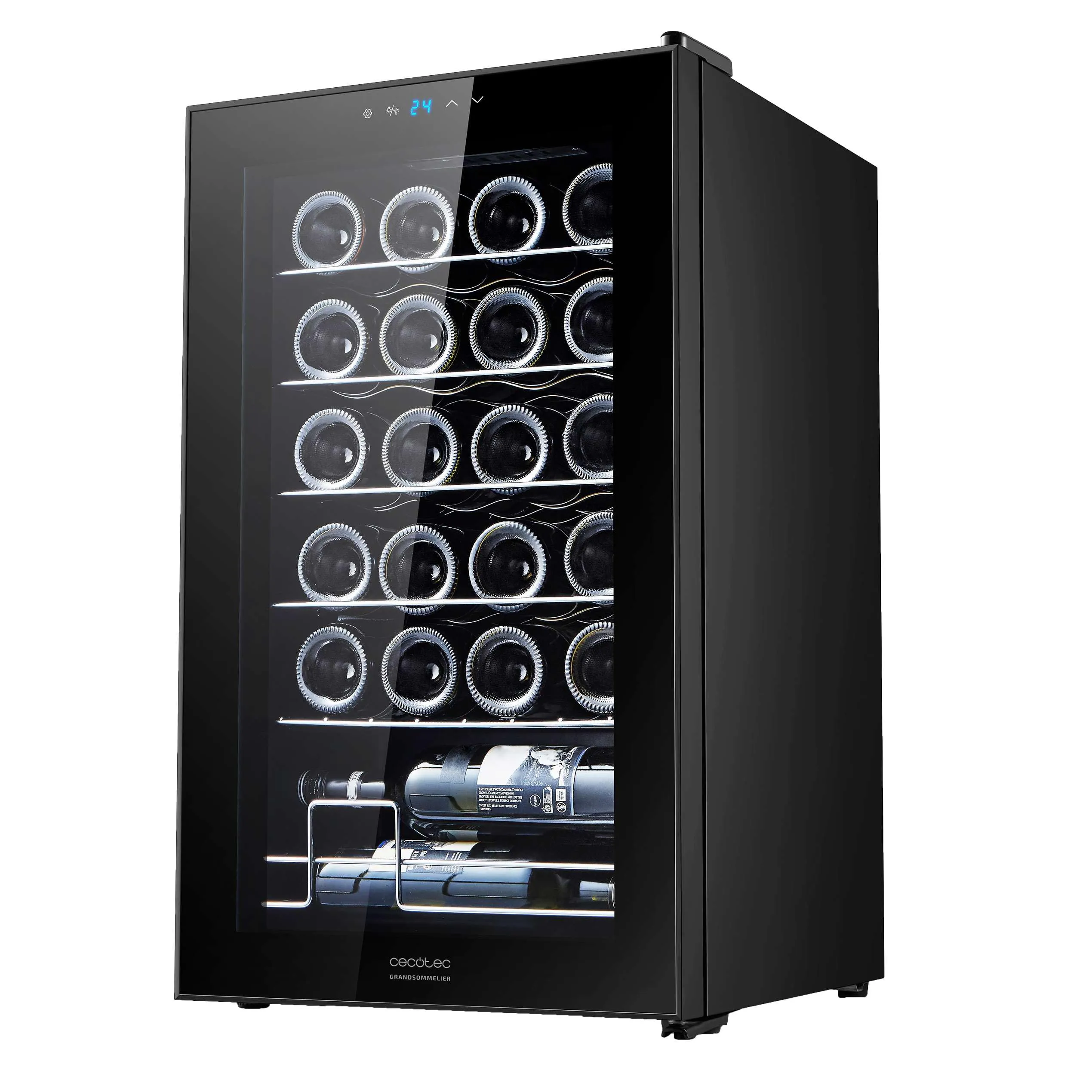 Cecotec GrandSommelier 2450 Cantinetta Vino 24 Bottiglie, Black Compressor - immagine 1