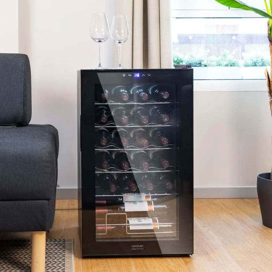 Cecotec GrandSommelier 2450 Cantinetta Vino 24 Bottiglie, Black Compressor - immagine 3