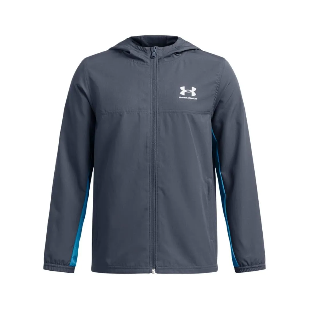Under Armour UA B Rival Wvn Jacket - Downpour Gray/Ether Blue/Black - immagine 1