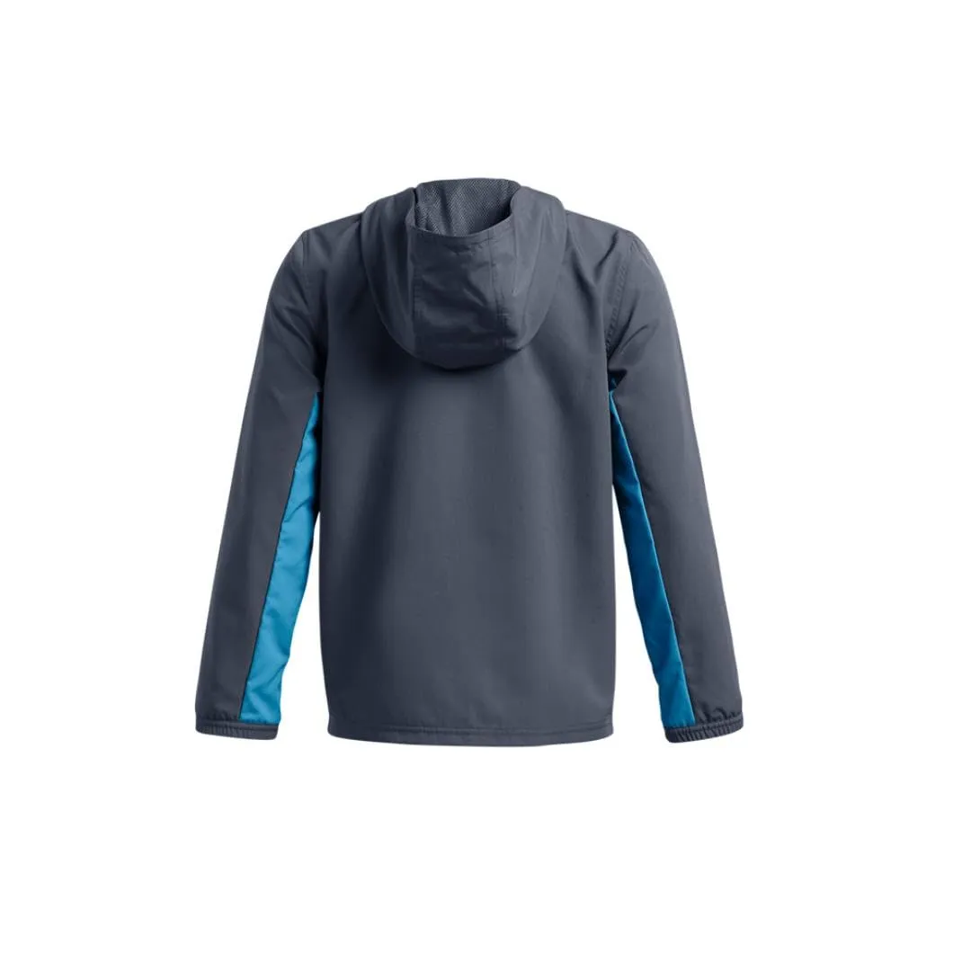 Under Armour UA B Rival Wvn Jacket - Downpour Gray/Ether Blue/Black - immagine 2