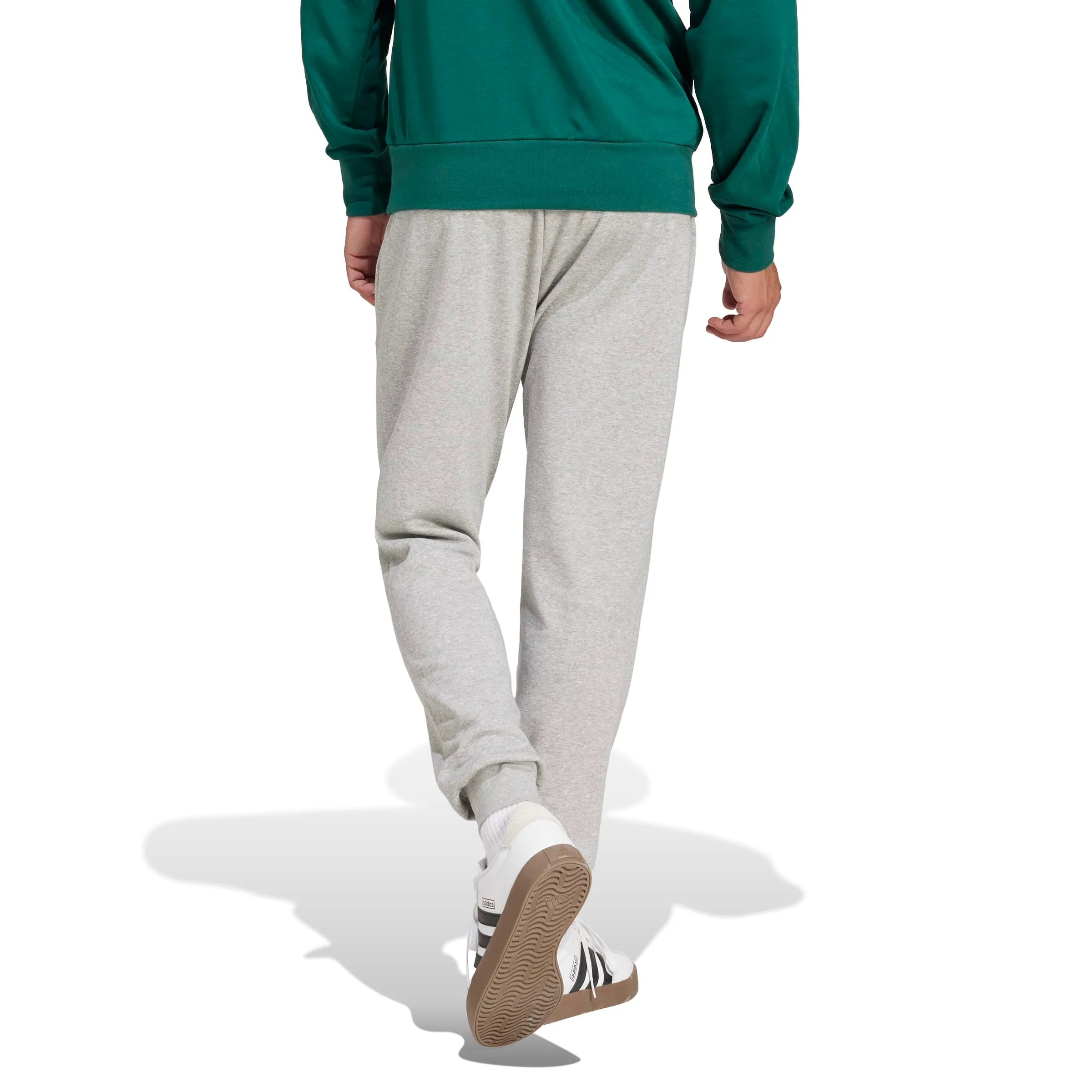 adidas Homme Essentials Feelcozy French Terry Pant, Medium Grey Heather/Black, L - immagine 2