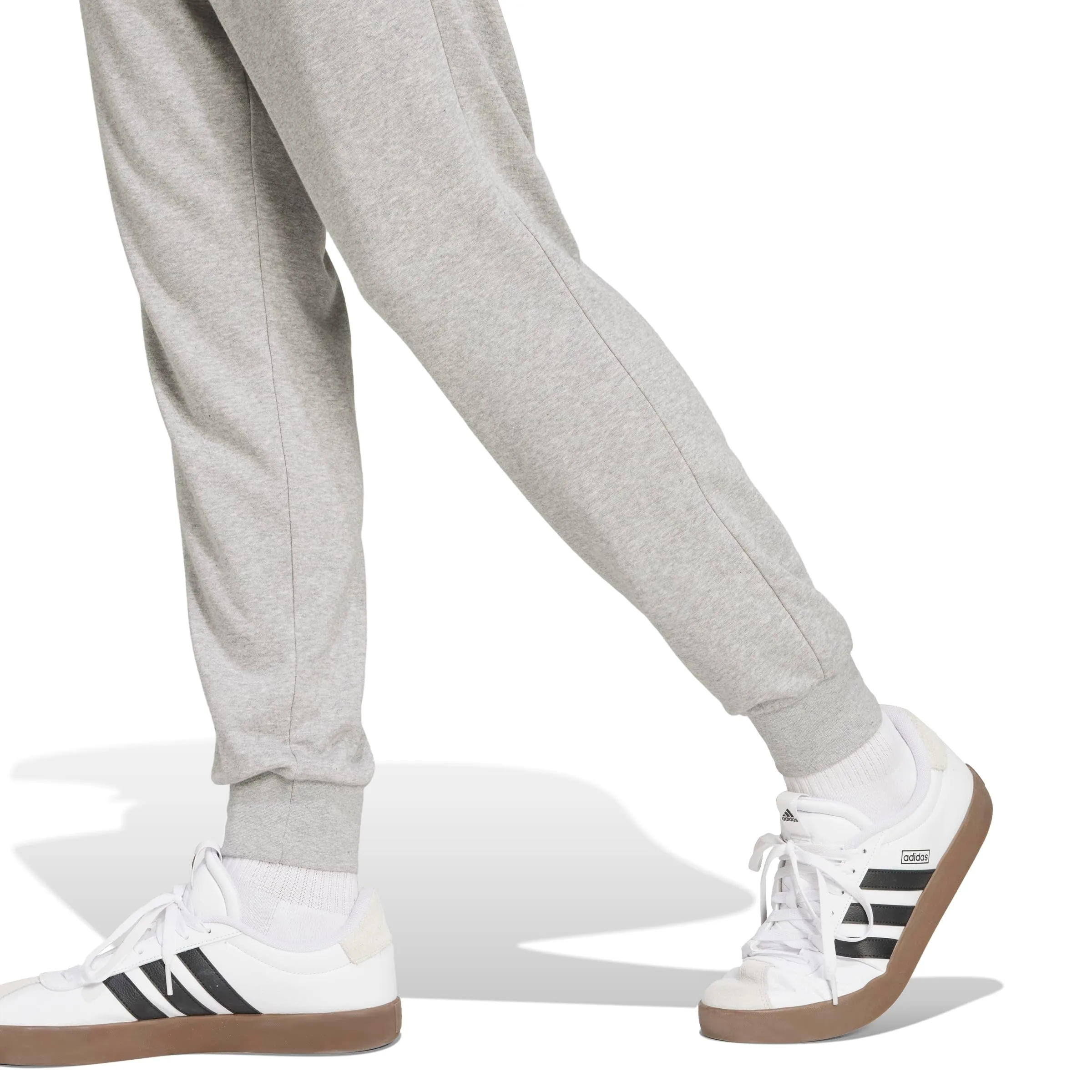 adidas Homme Essentials Feelcozy French Terry Pant, Medium Grey Heather/Black, L - immagine 5