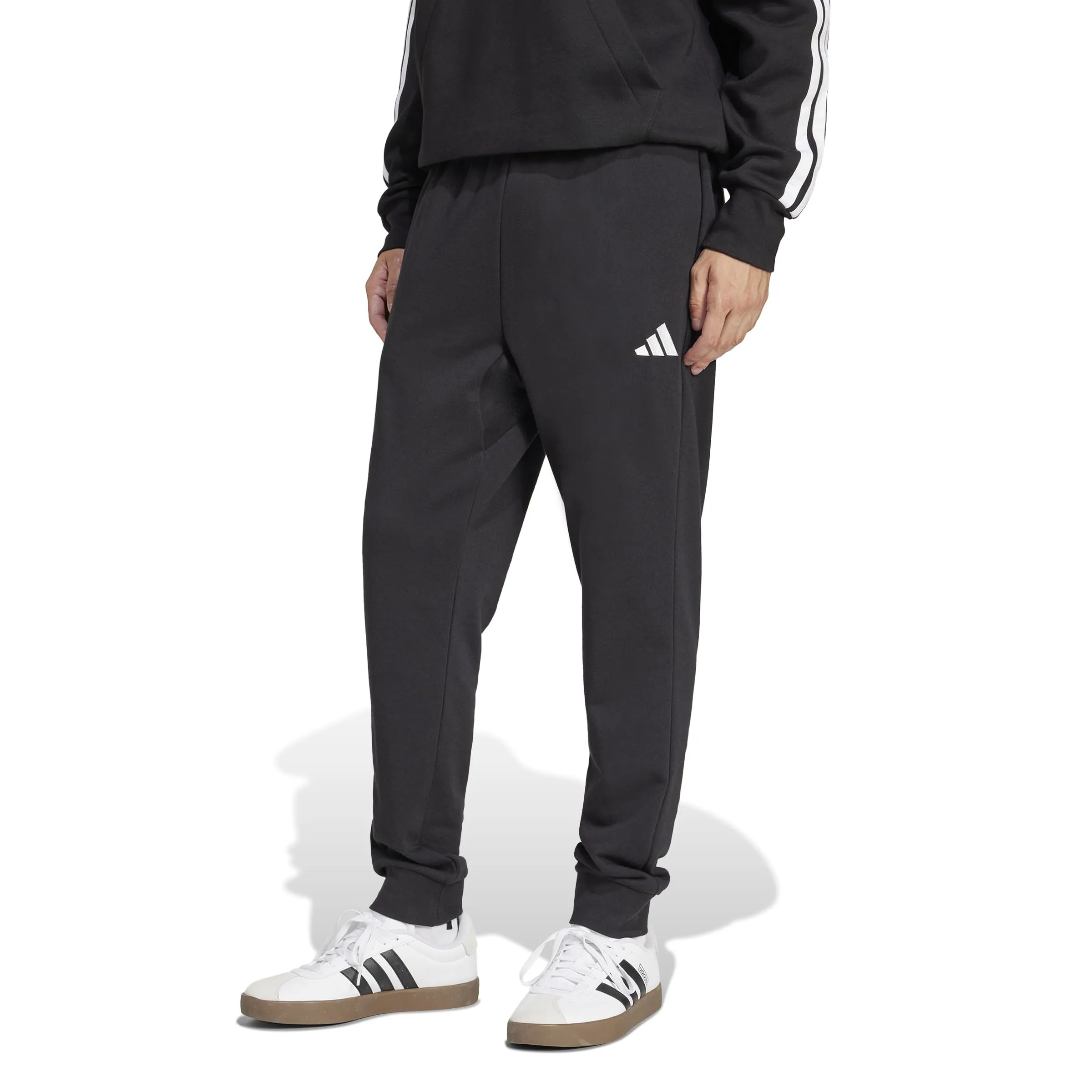 adidas Essentials Feelcozy French Terry Pants, Black/White, S - immagine 1