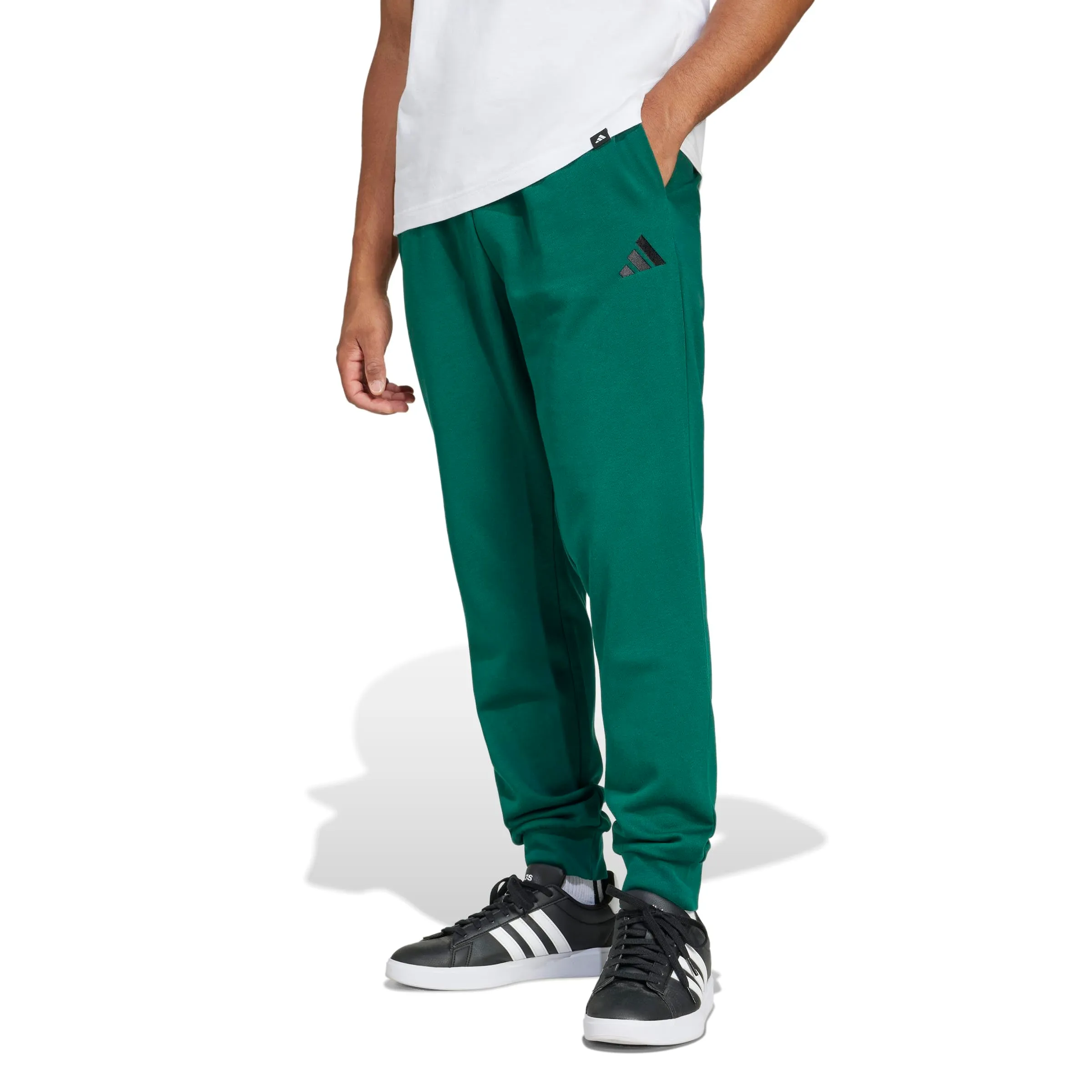 Adidas Essentials Feel Cozy Fleece Pants, Collegiate Green/Black, XS - immagine 1