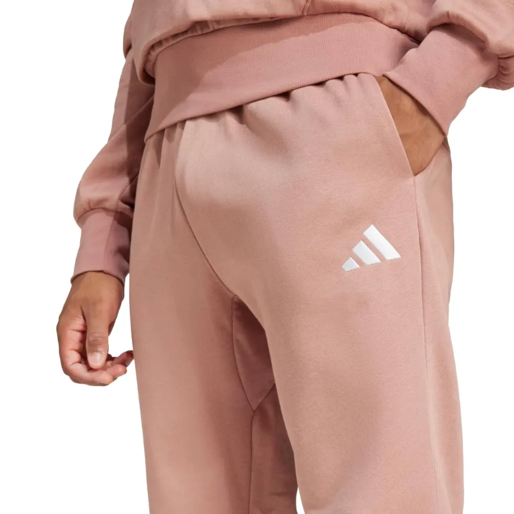 adidas Essentials Feelcozy Pantaloni in pile da uomo, Tono Caldo/Bianco, S - immagine 4