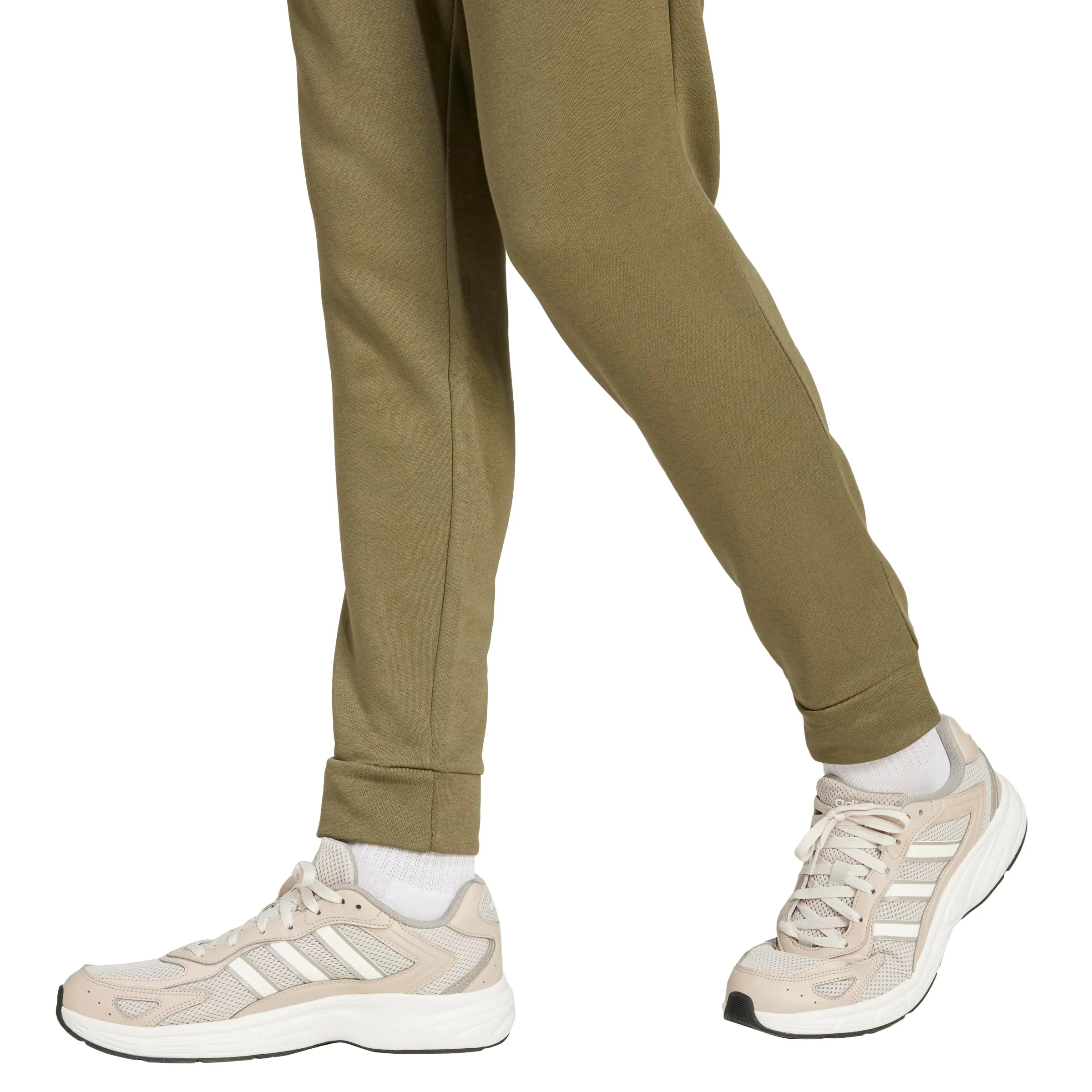 adidas Essentials Feelcozy Pantaloni da uomo in pile, Olive Strata/Nero, XXS - immagine 5