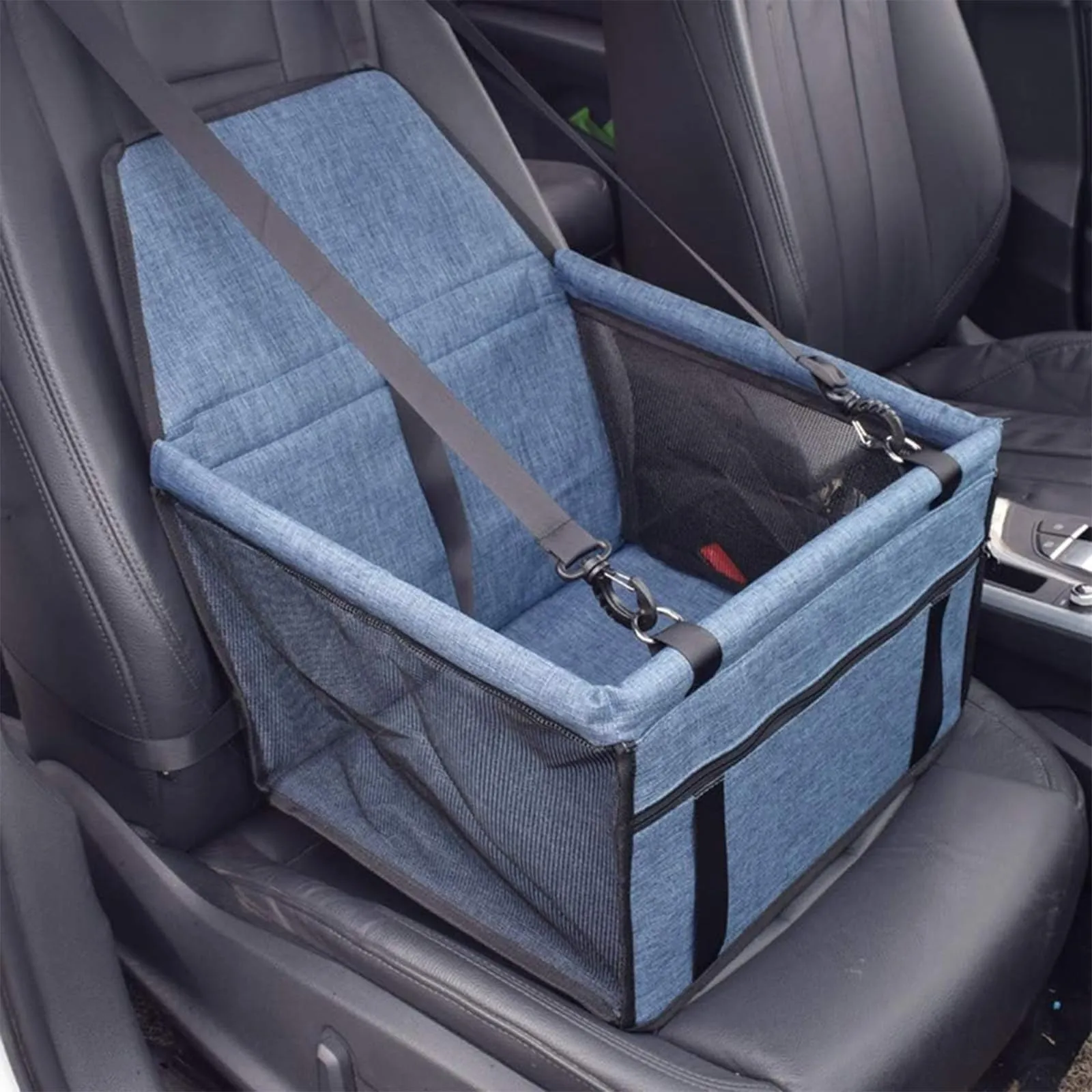 CIMOYBAI Seggiolino Auto Pieghevole per Cani di Piccola e Media Taglia, Blu Navy - immagine 7