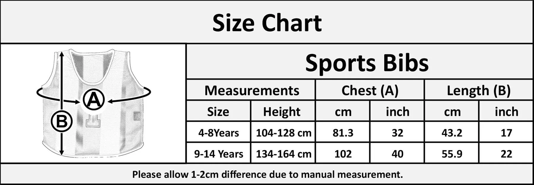 A2Z 4 Kids Sports Bibs 762 Black, 6 Pack, Age 9-14 - immagine 4