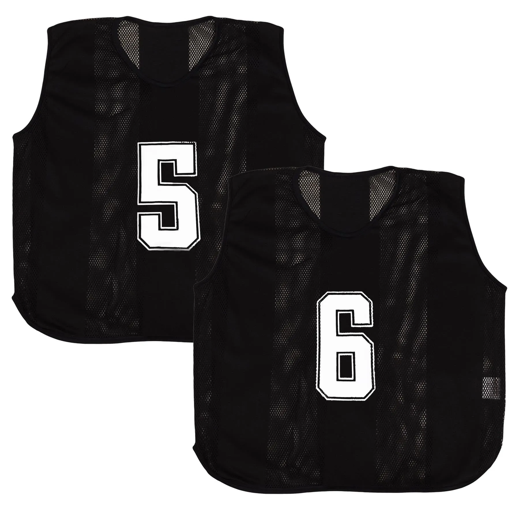 A2Z 4 Kids Sports Bibs 762 Black, 6 Pack, Age 9-14 - immagine 6