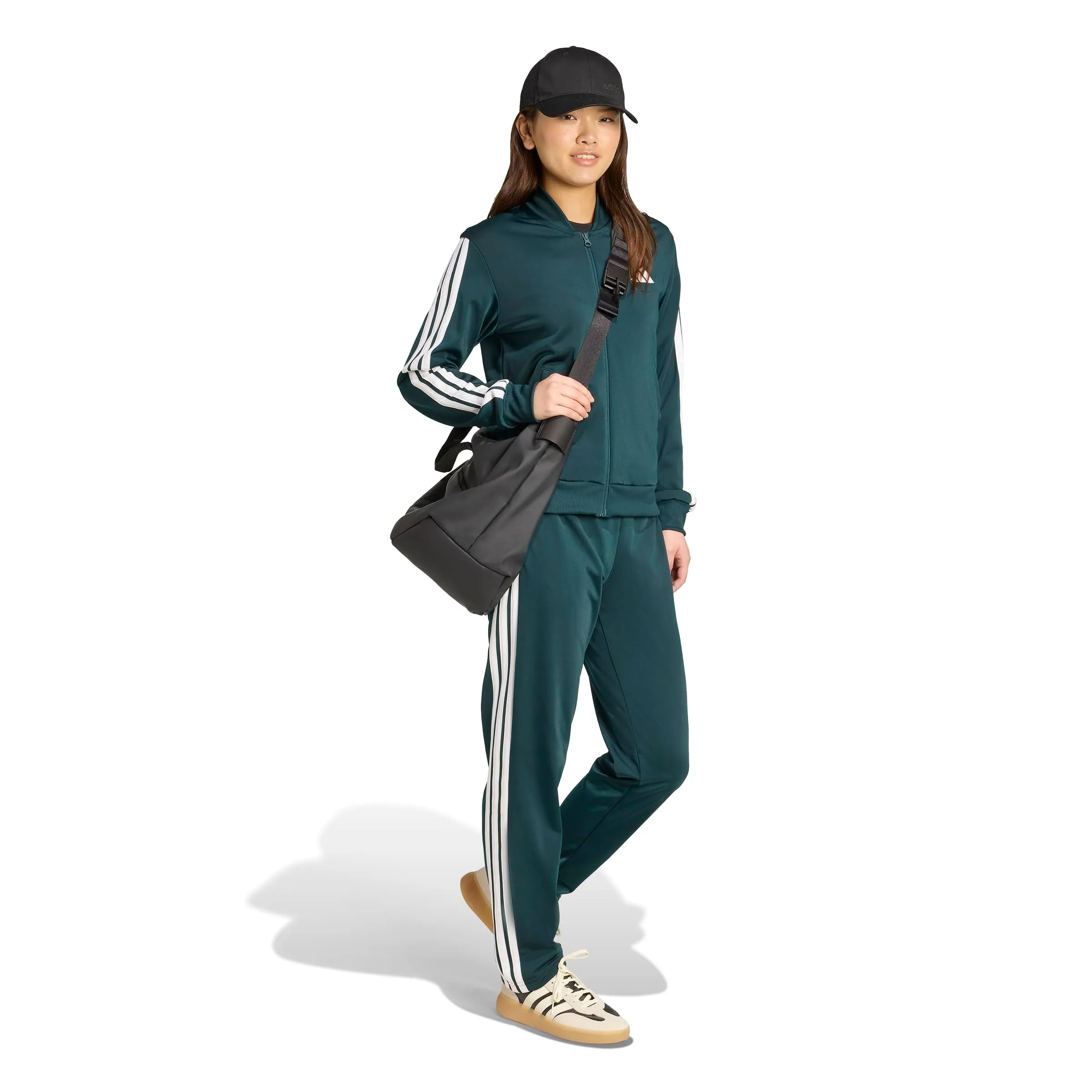 adidas Essentials 3-Stripes Tracksuit, Aurora Ivy, S - immagine 4