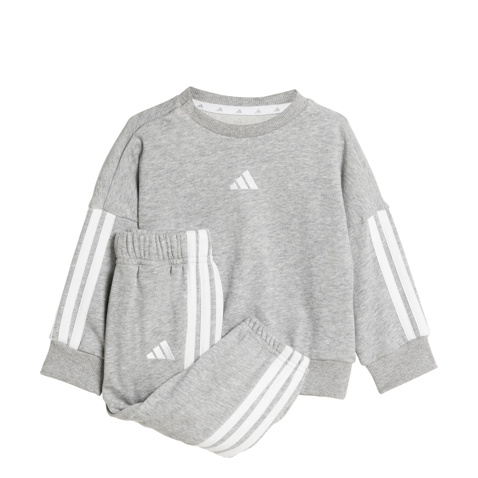 adidas Bimbi 0-24 Essentials Jogger Track Suit - Medium Grey Heather/White - 3-6 Months - immagine 1