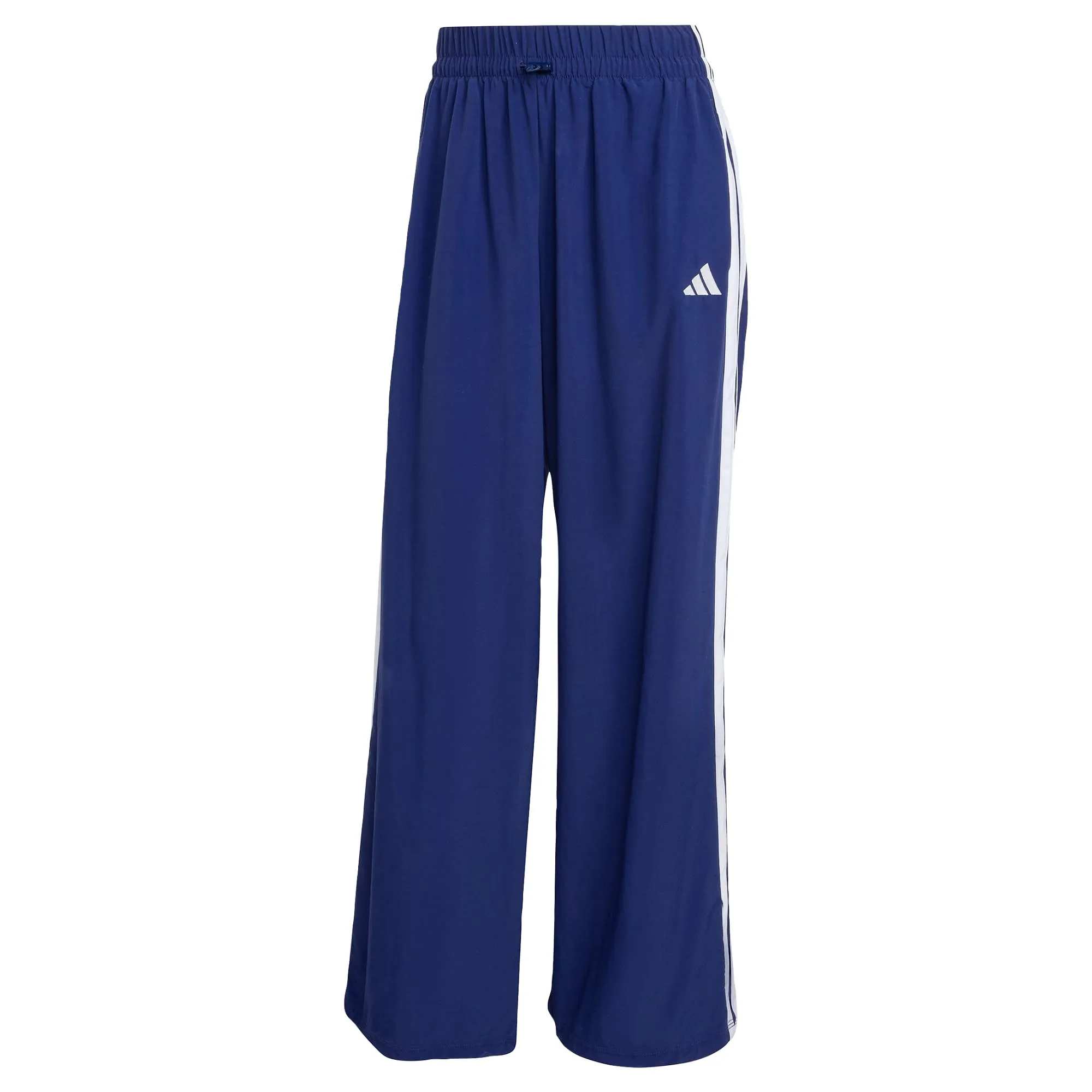adidas Donna Essentials 3-Stripes Lifestyle Woven Parachute Pants, Dark Blue/White, L - immagine 1